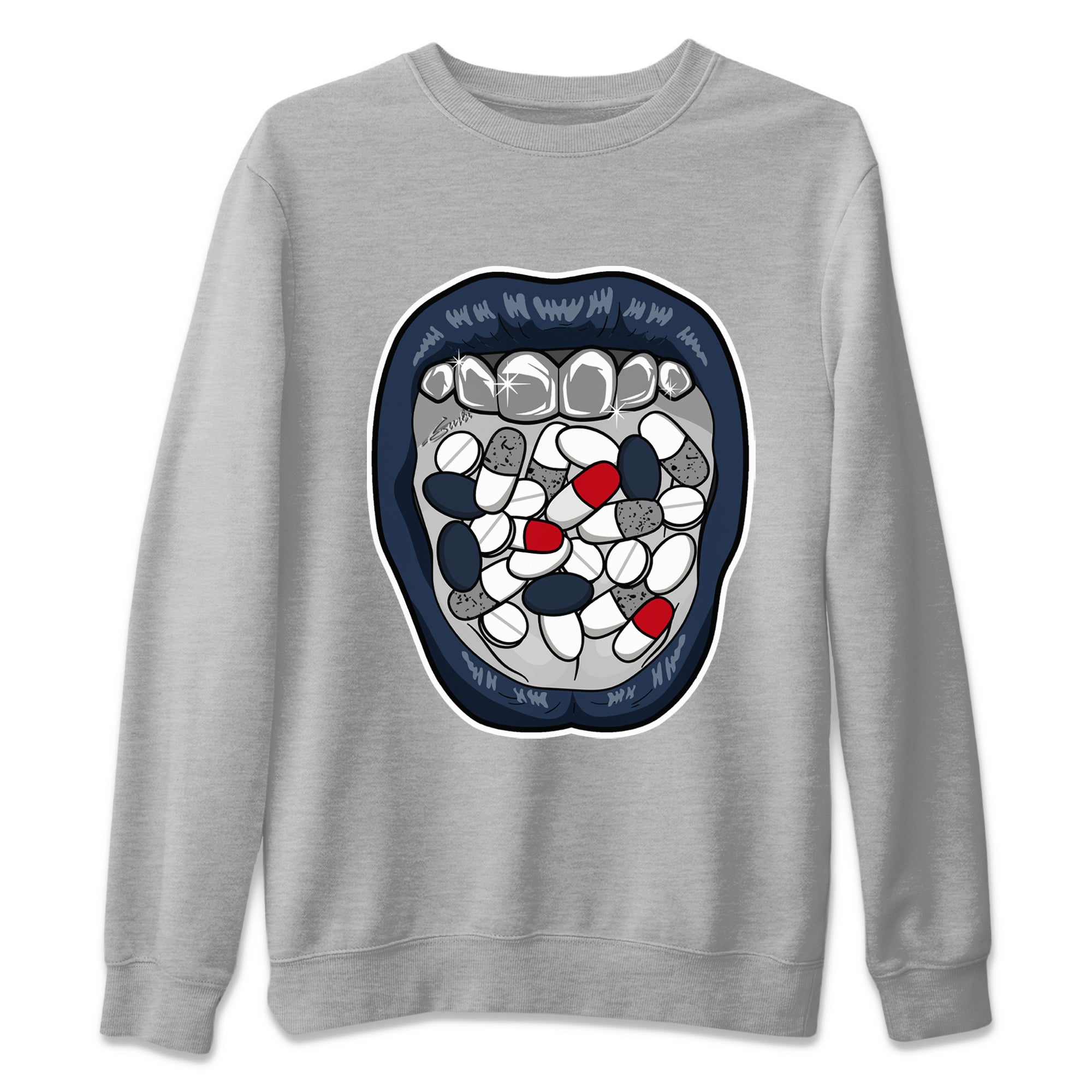 Acid Lips Unisex Tops - Air Jordan 4 Midnight Navy