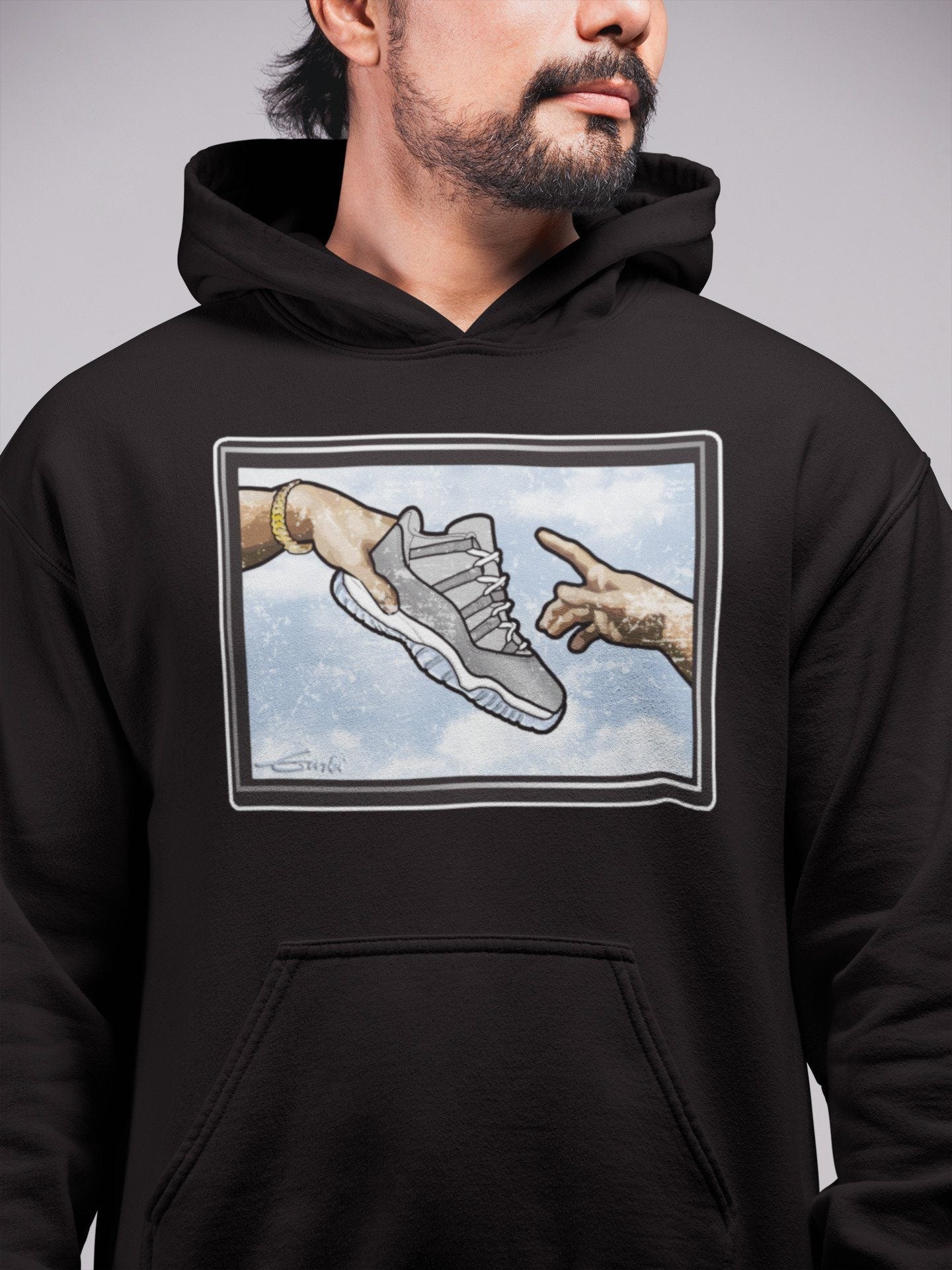 Adam's Creation Unisex Tops - Air Jordan 11 Cool Grey