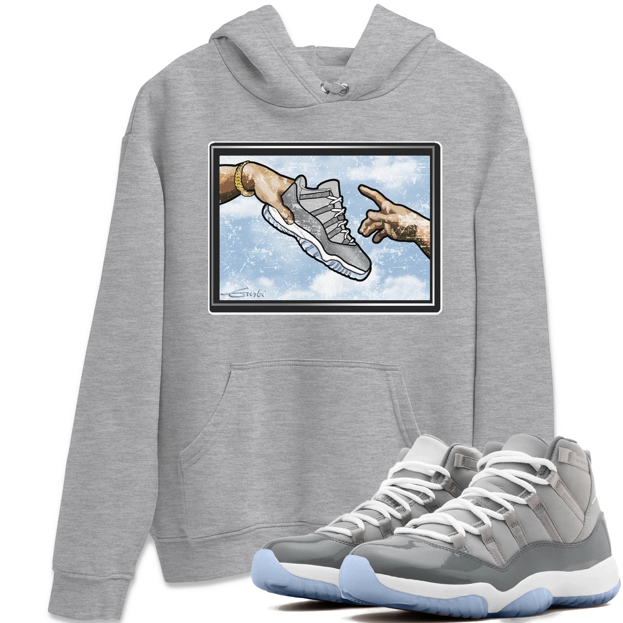 Adam's Creation Unisex Tops - Air Jordan 11 Cool Grey