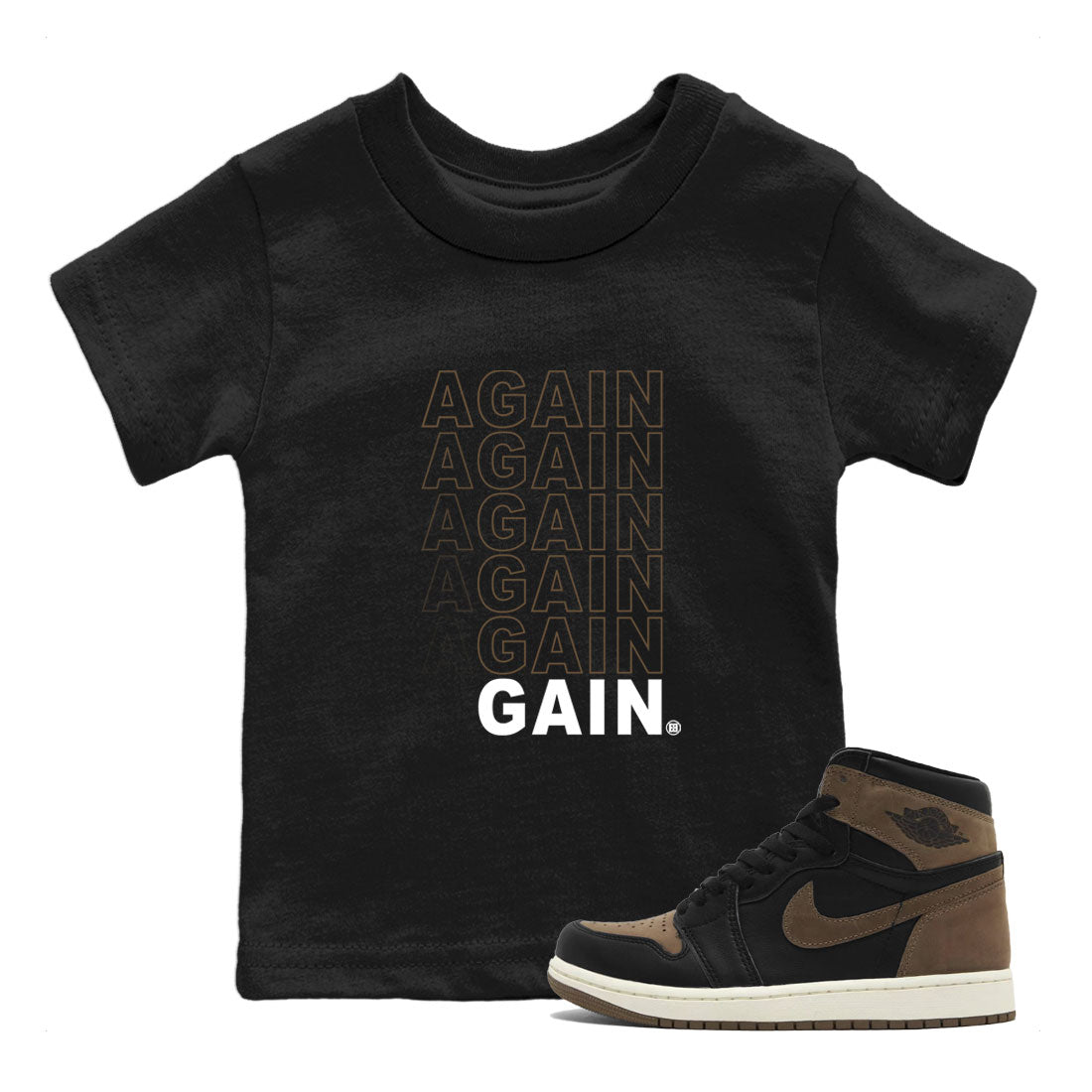 Again Gain SNRT Sneaker Tee Kids - Air Jordan 1 Palomino