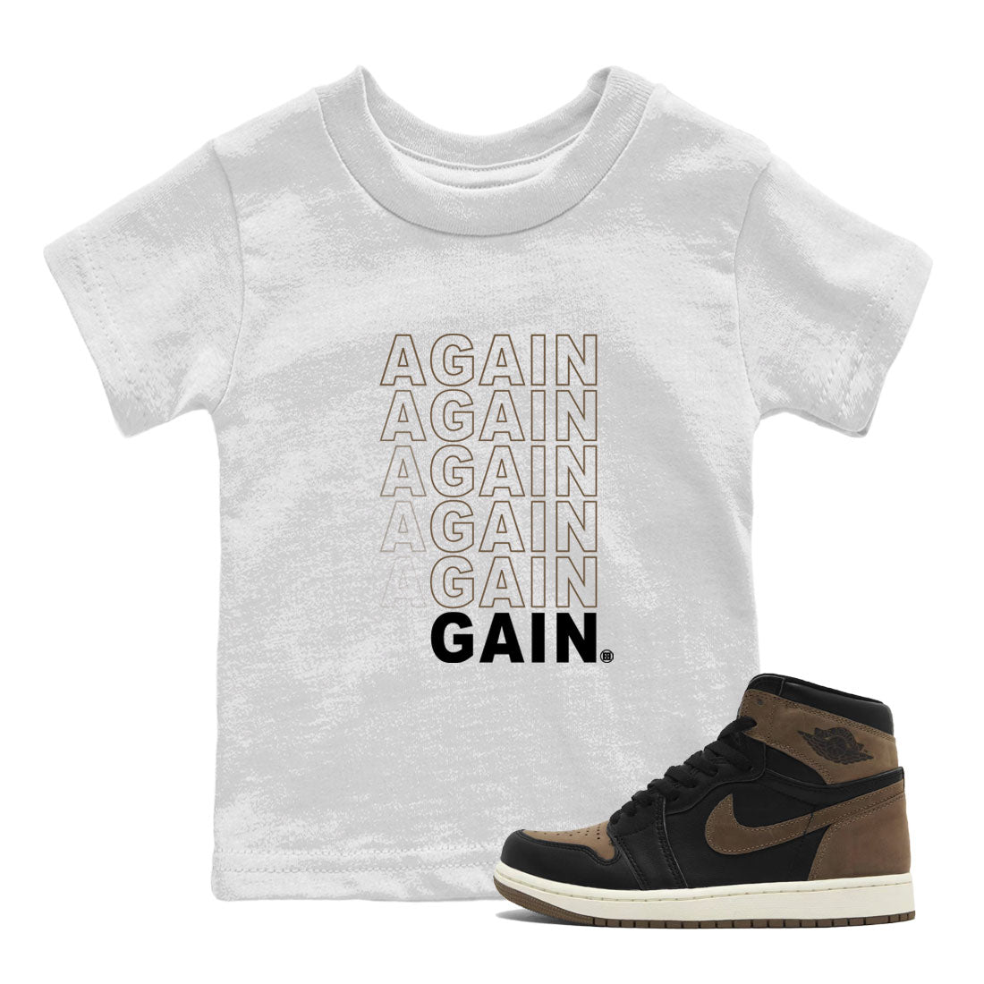 Again Gain SNRT Sneaker Tee Kids - Air Jordan 1 Palomino