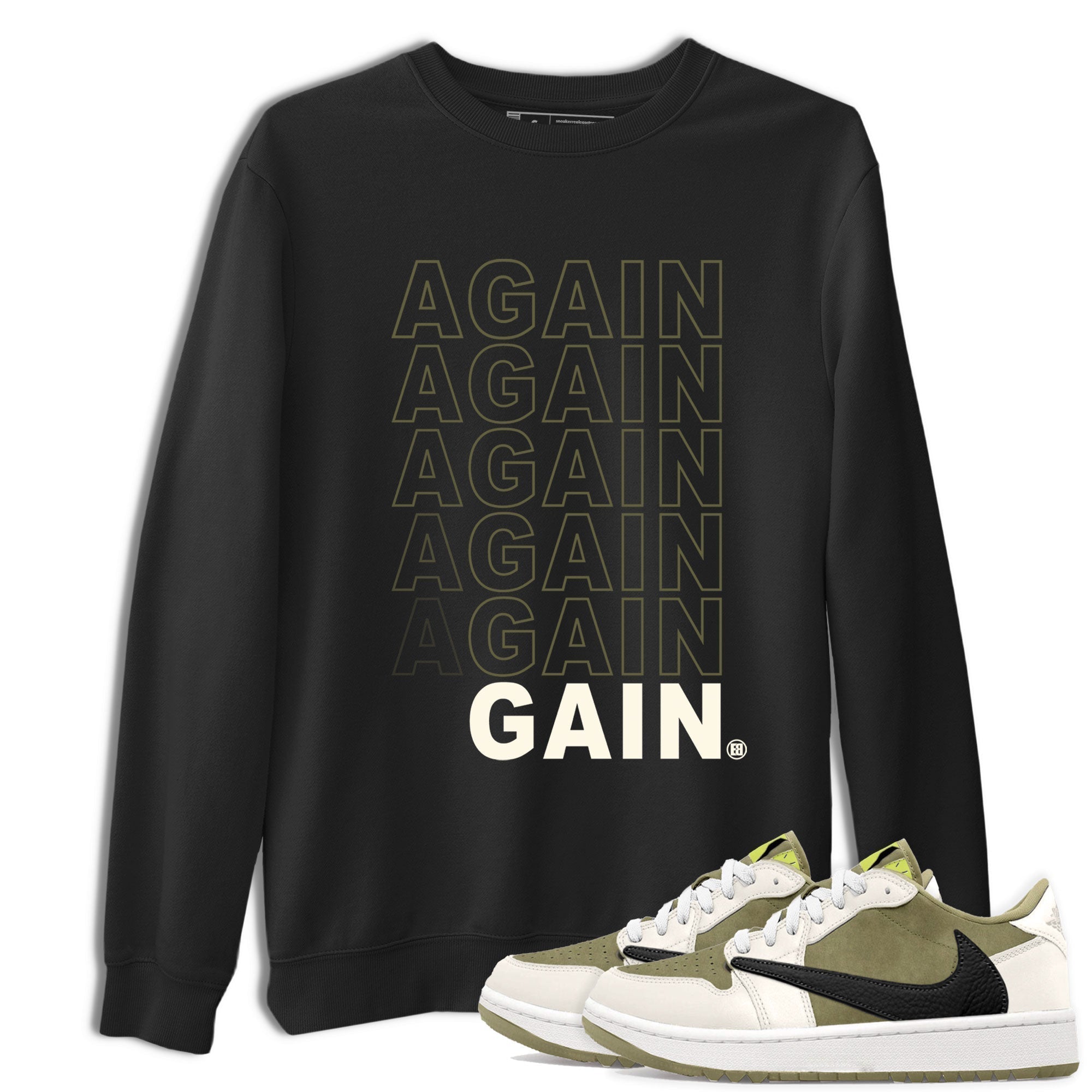 Again Gain snkmatch Tee - Air Jordan 1 Travis Scott Golf