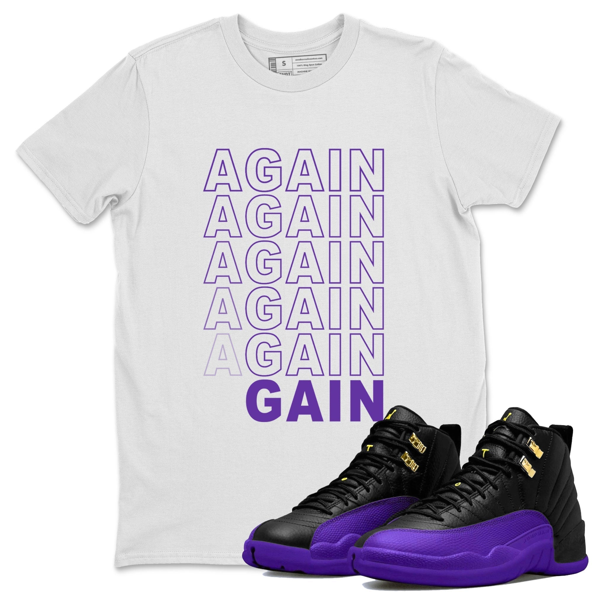 Again Gain snkmatch Tee - Air Jordan 12 Field Purple