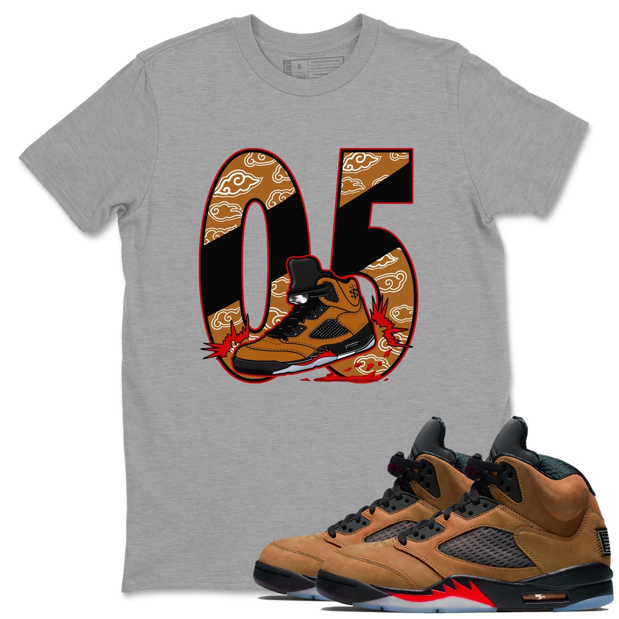 Aggressive Dribble snkmatch Tees - Air Jordan 5 Archaeo Brown