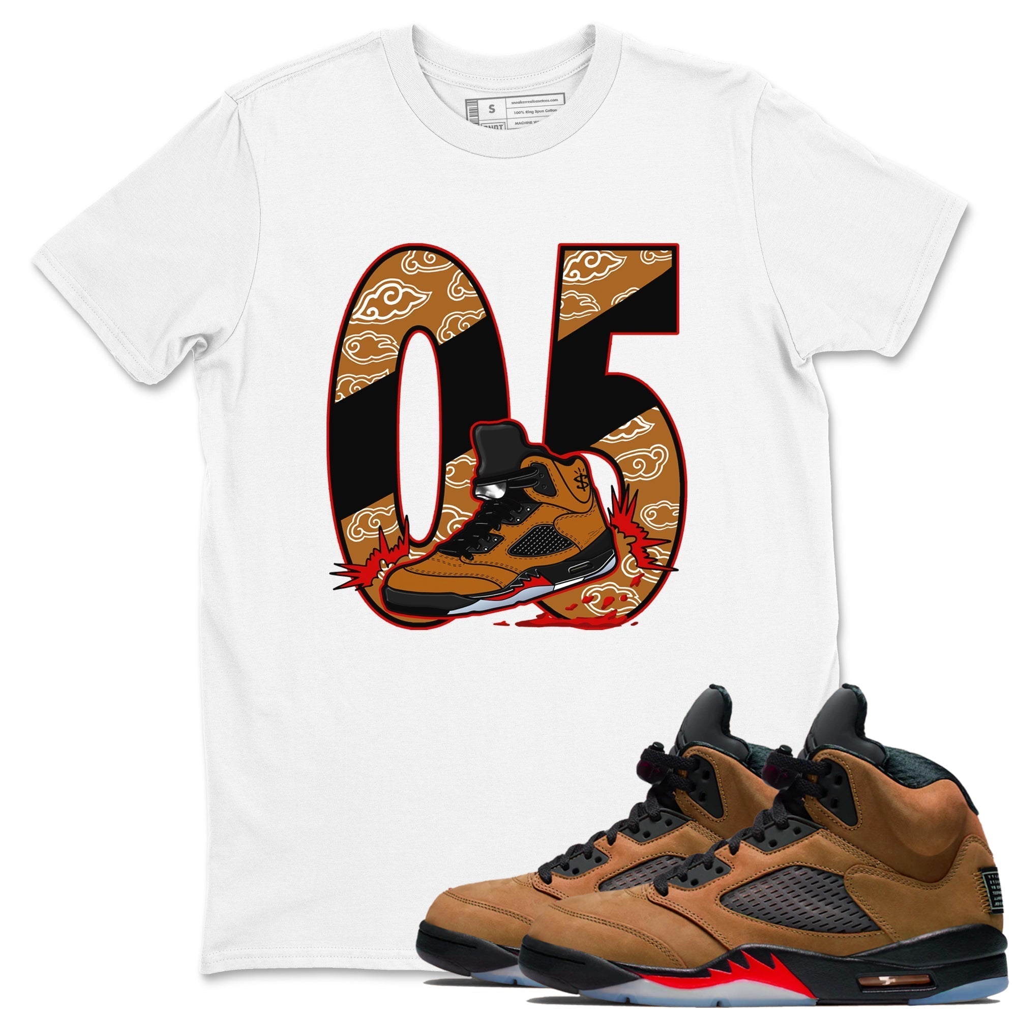 Aggressive Dribble snkmatch Tees - Air Jordan 5 Archaeo Brown