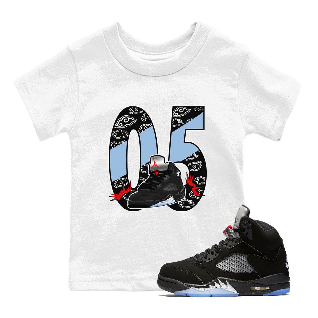 Aggressive Dribble SNRT Sneaker Tees Kids - Air Jordan 5 Reimagined