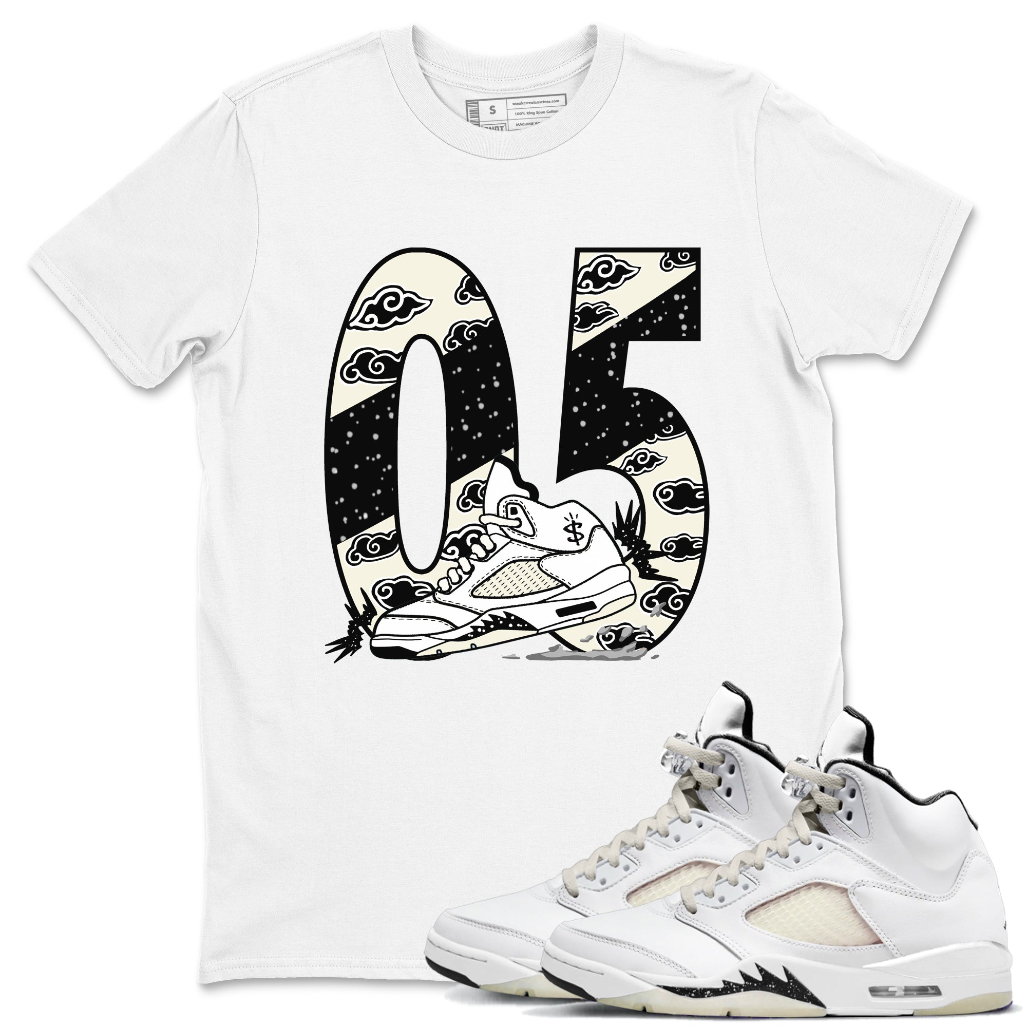 Aggressive Dribble snkmatch Tees - Air Jordan 5 Sail