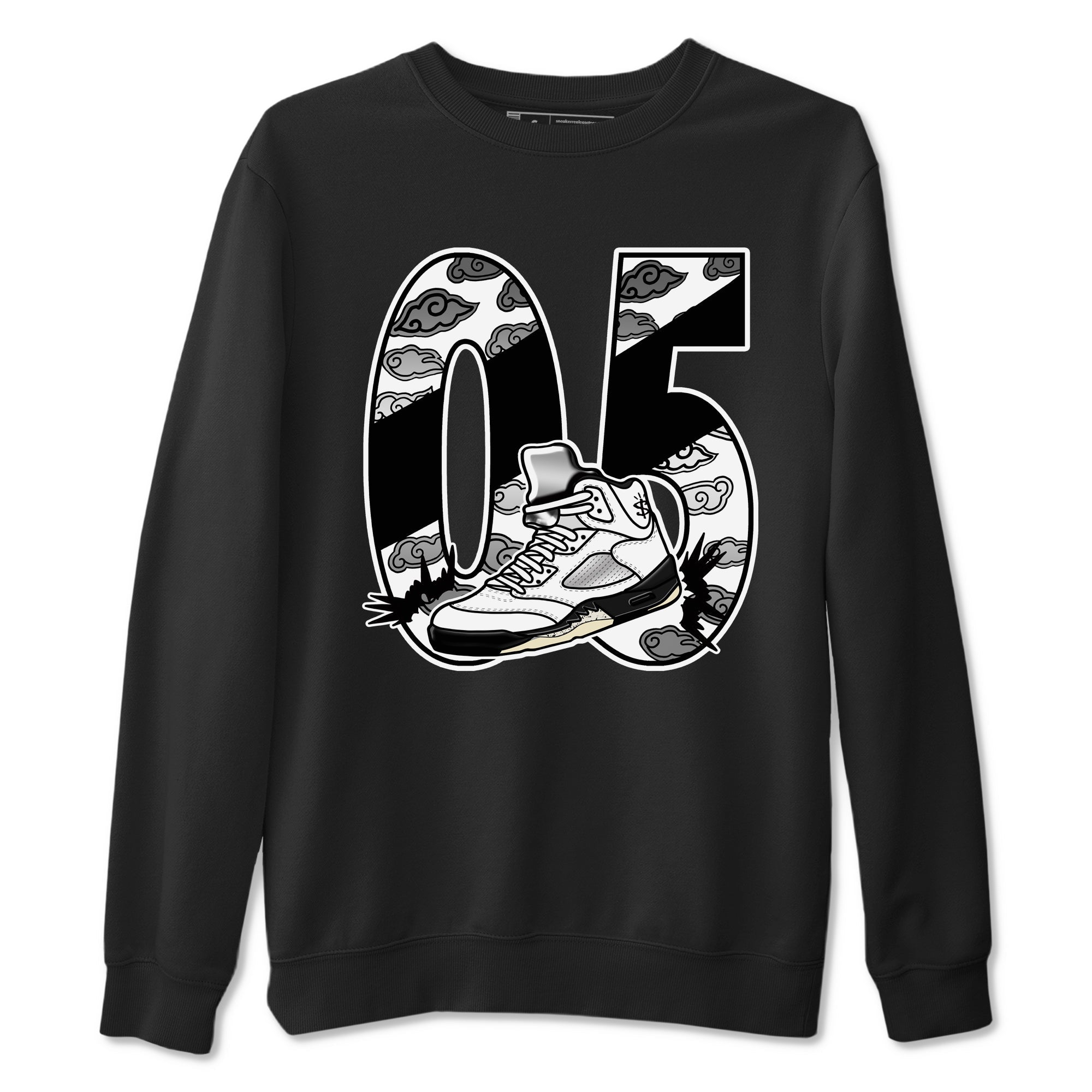 Aggressive Dribble snkmatch Tees - Air Jordan 5 White Black