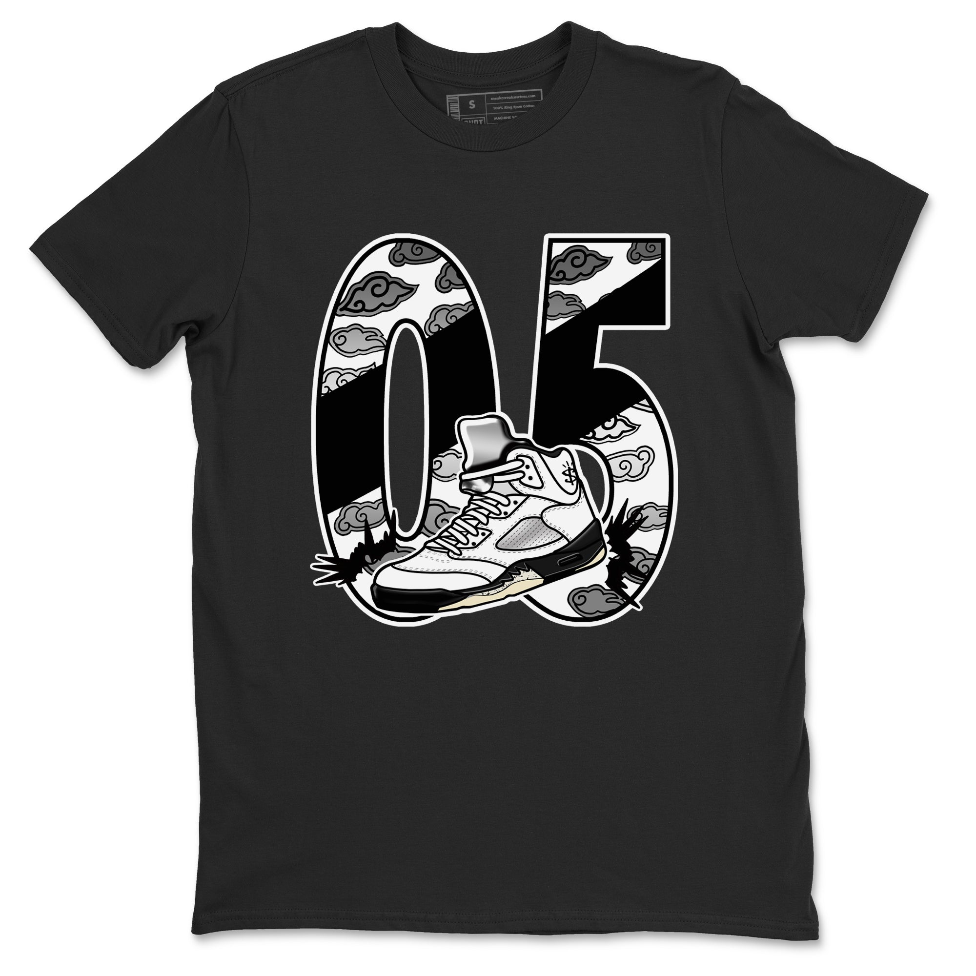 Aggressive Dribble snkmatch Tees - Air Jordan 5 White Black