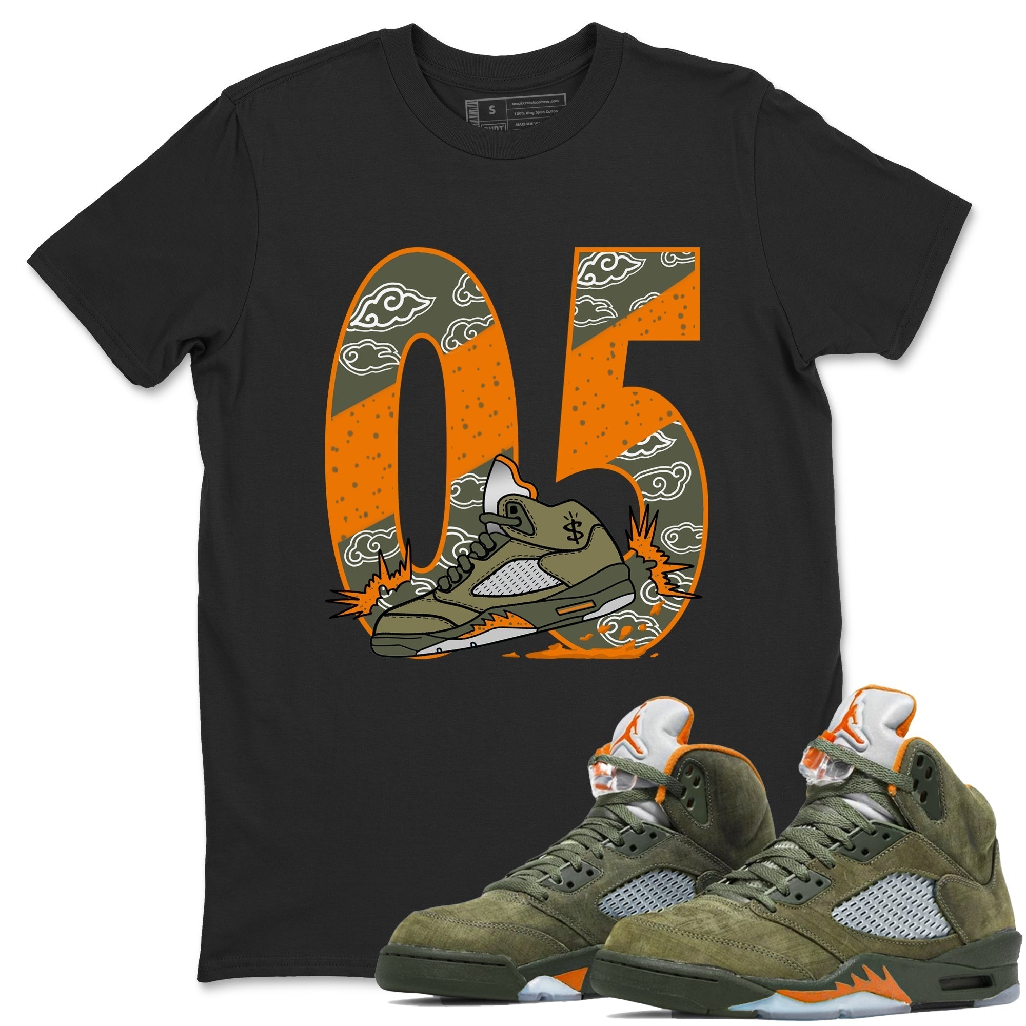 Aggressive Dribble snkmatch Tees - Air Jordan 5 Olive