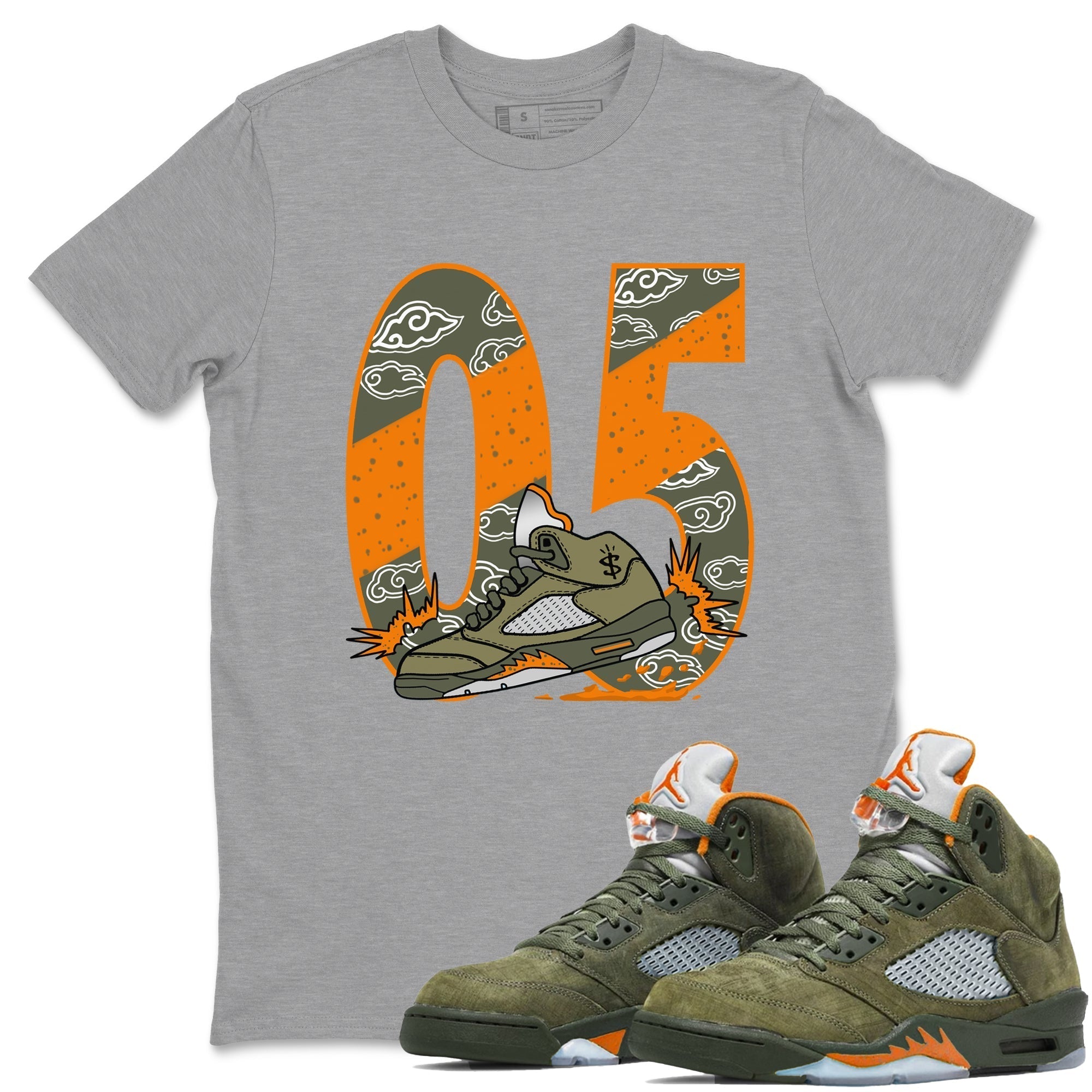 Aggressive Dribble snkmatch Tees - Air Jordan 5 Olive