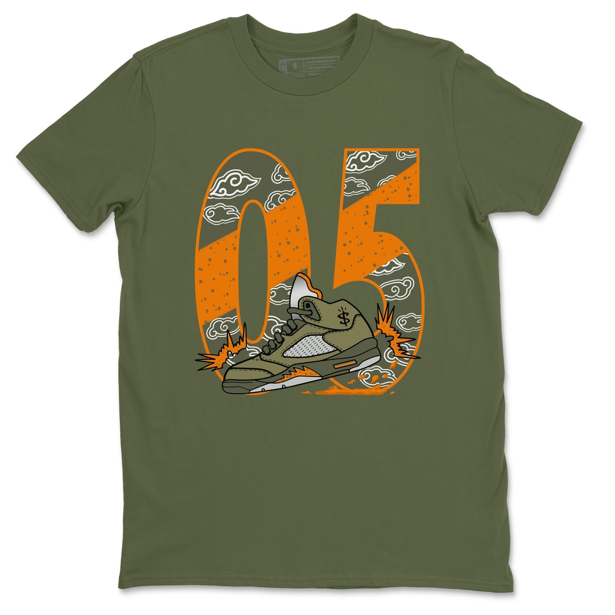 Aggressive Dribble snkmatch Tees - Air Jordan 5 Olive