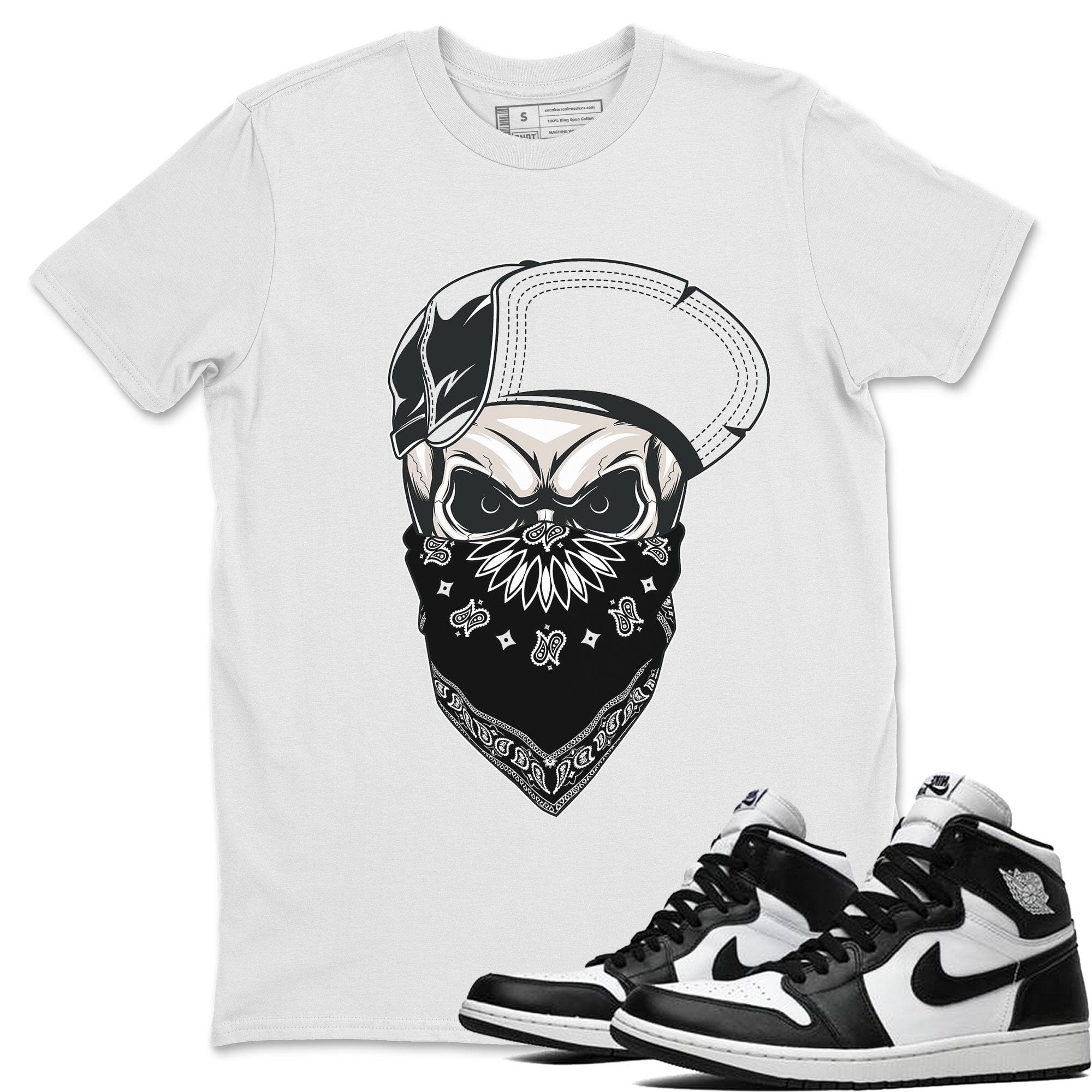 Skull Hat Unisex Tops - Air Jordan 1 Black White