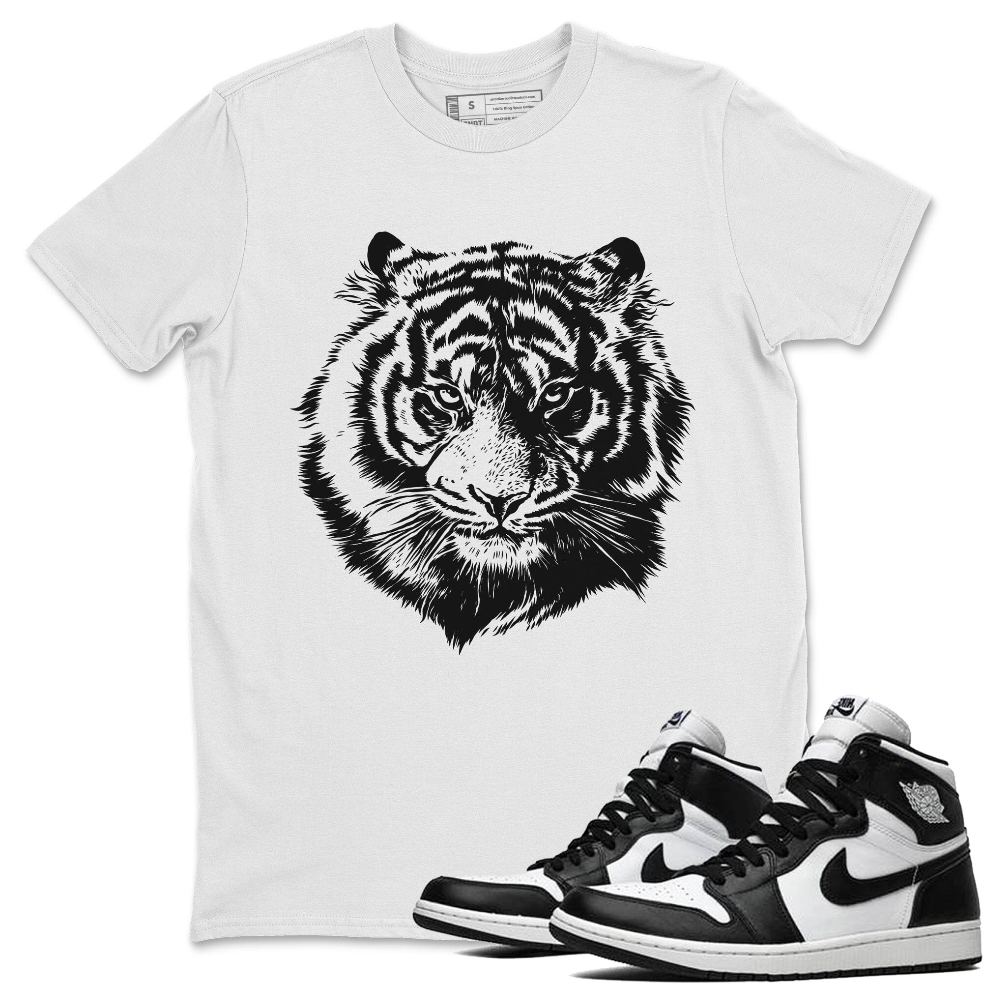 Tiger Unisex Tops - Air Jordan 1 Black White