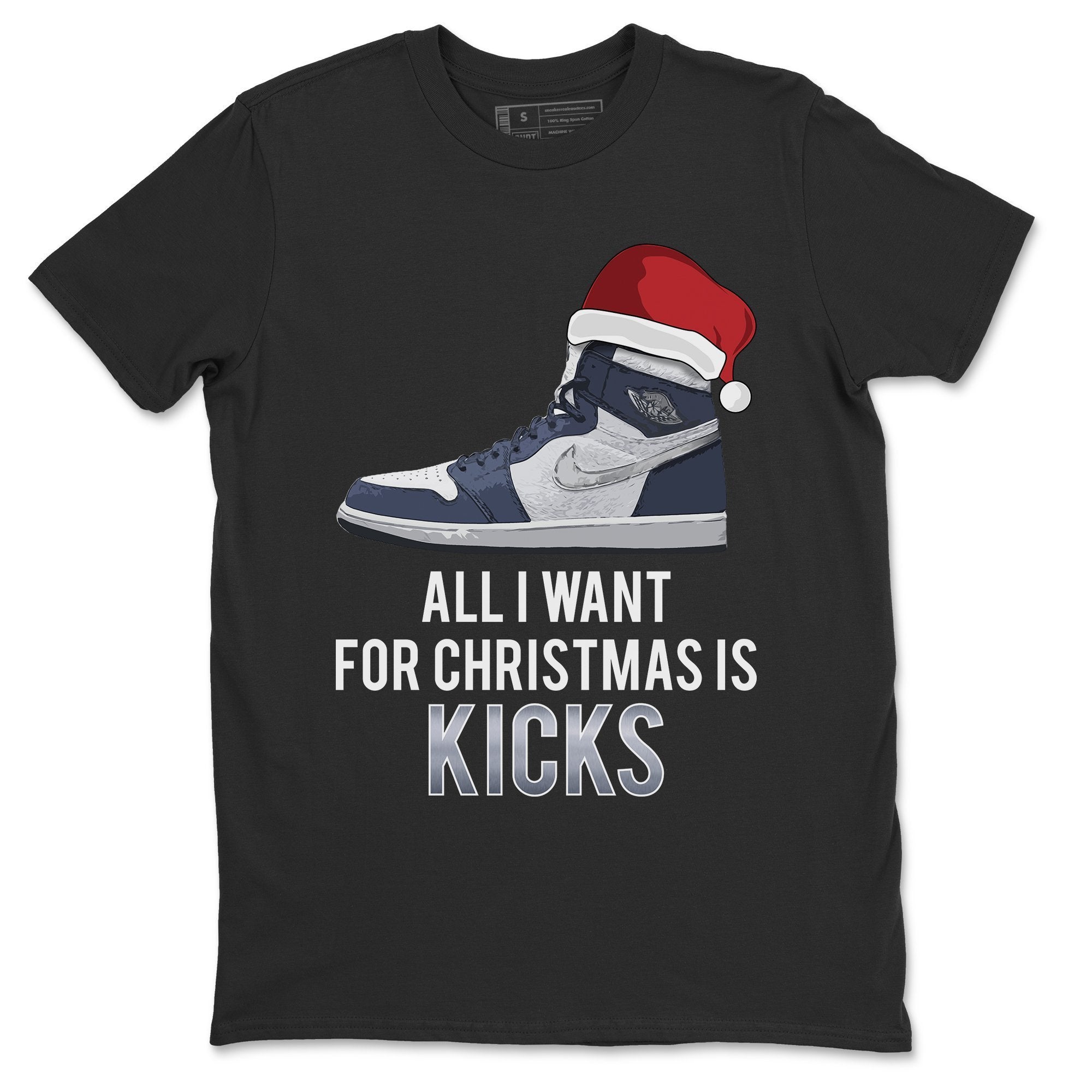 All I Want For Christmas Is Kicks Unisex Tops - Air Jordan 1 Midnight Navy