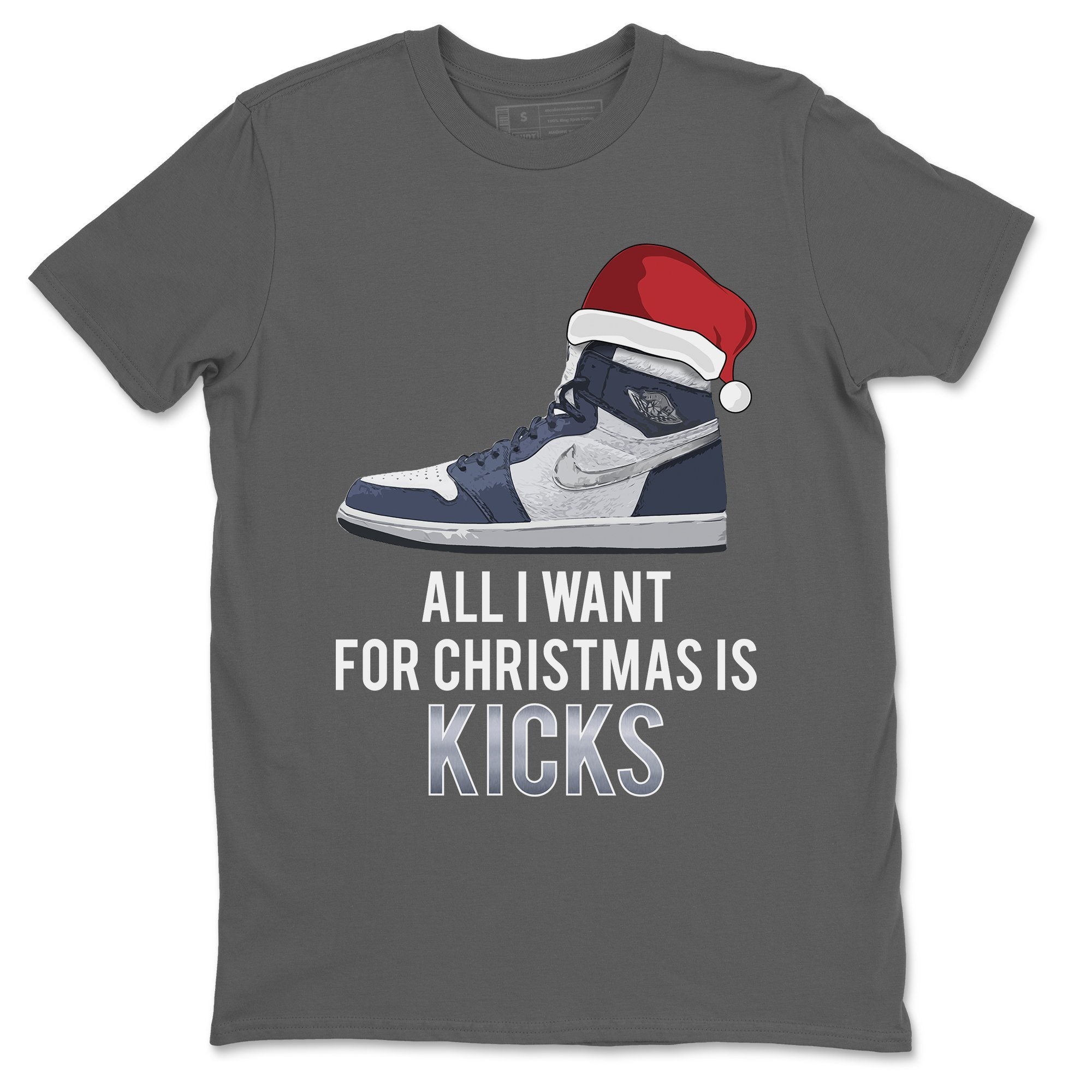 All I Want For Christmas Is Kicks Unisex Tops - Air Jordan 1 Midnight Navy