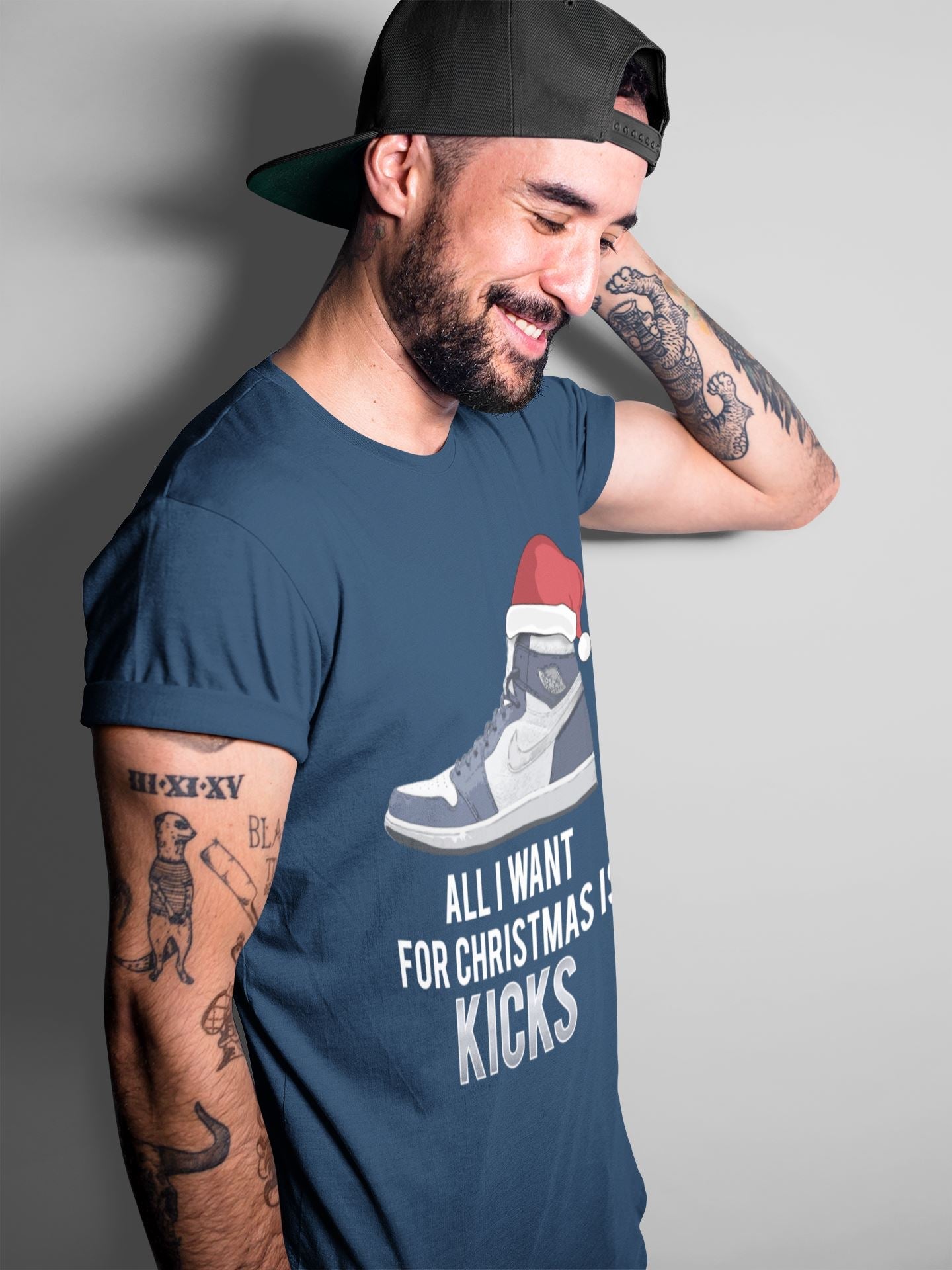 All I Want For Christmas Is Kicks Unisex Tops - Air Jordan 1 Midnight Navy