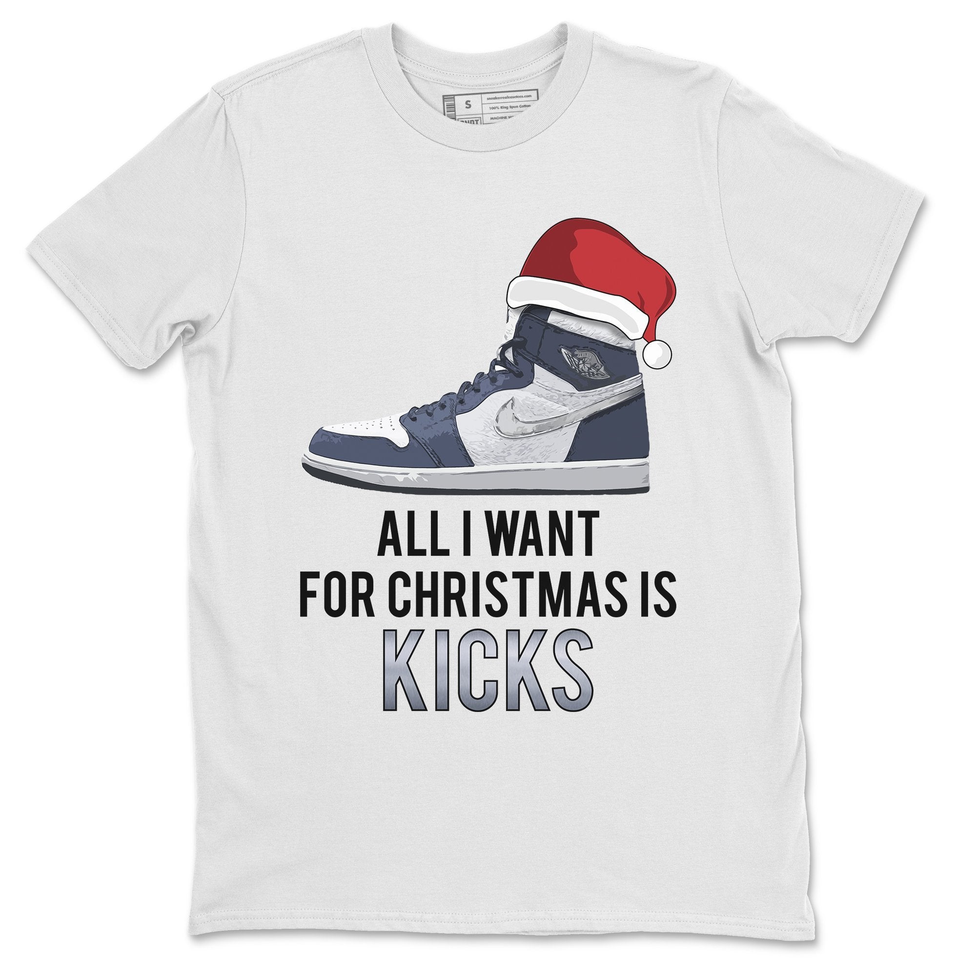 All I Want For Christmas Is Kicks Unisex Tops - Air Jordan 1 Midnight Navy