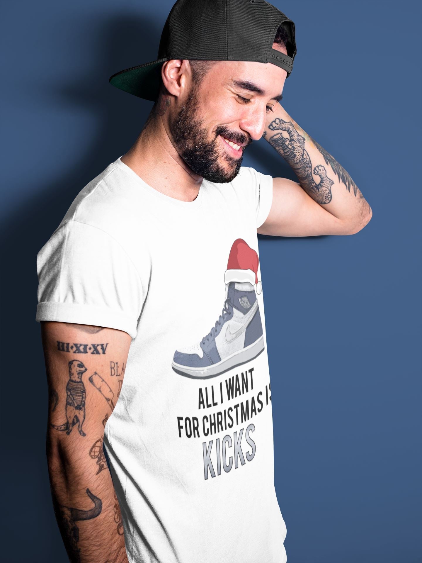 All I Want For Christmas Is Kicks Unisex Tops - Air Jordan 1 Midnight Navy