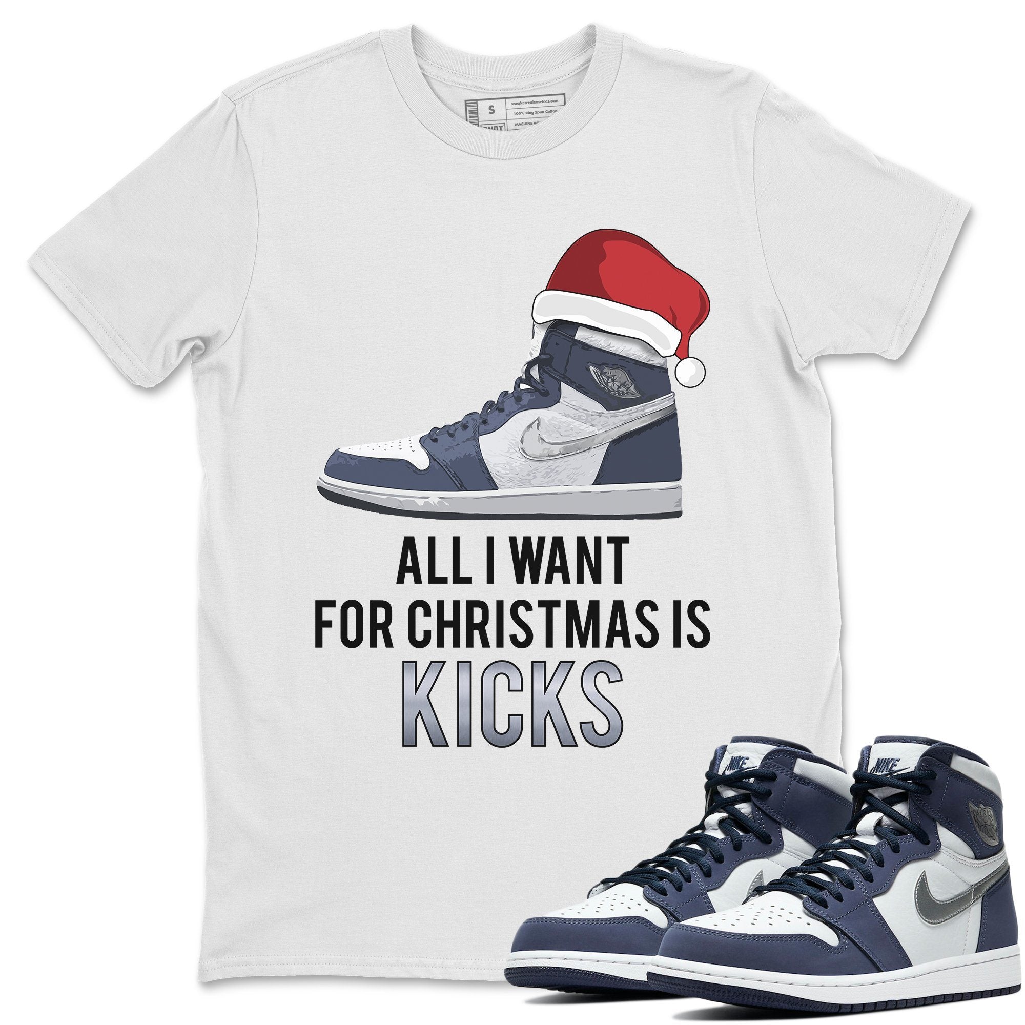 All I Want For Christmas Is Kicks Unisex Tops - Air Jordan 1 Midnight Navy