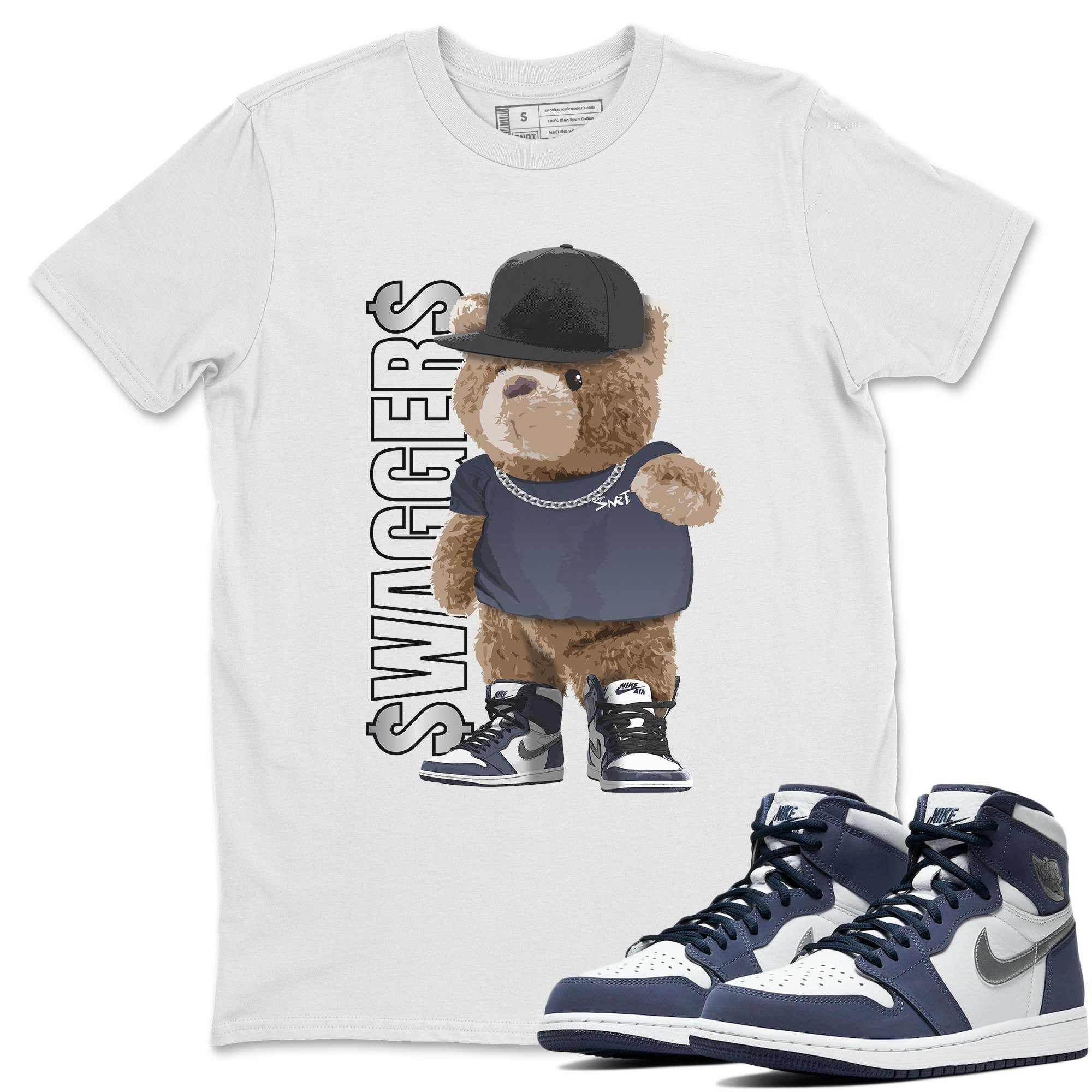 Bear Swaggers Unisex Tops - Air Jordan 1 Midnight Navy