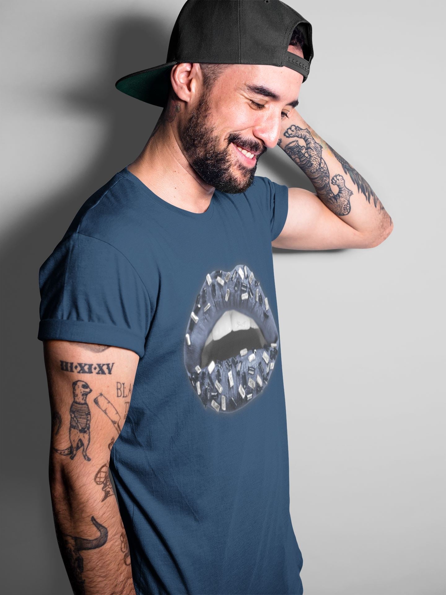 Lips Jewel Unisex Tops - Air Jordan 1 Midnight Navy