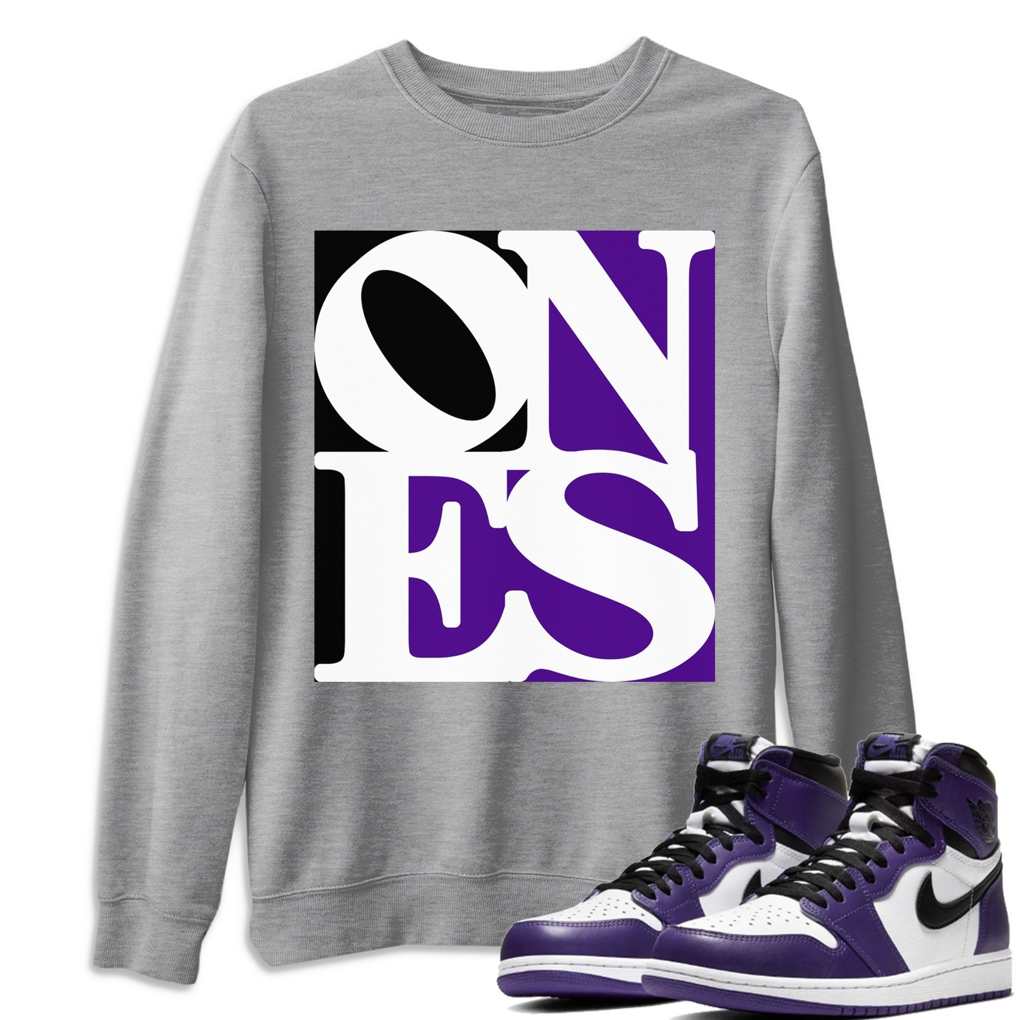 Ones Unisex Tops - Air Jordan 1 Court Purple