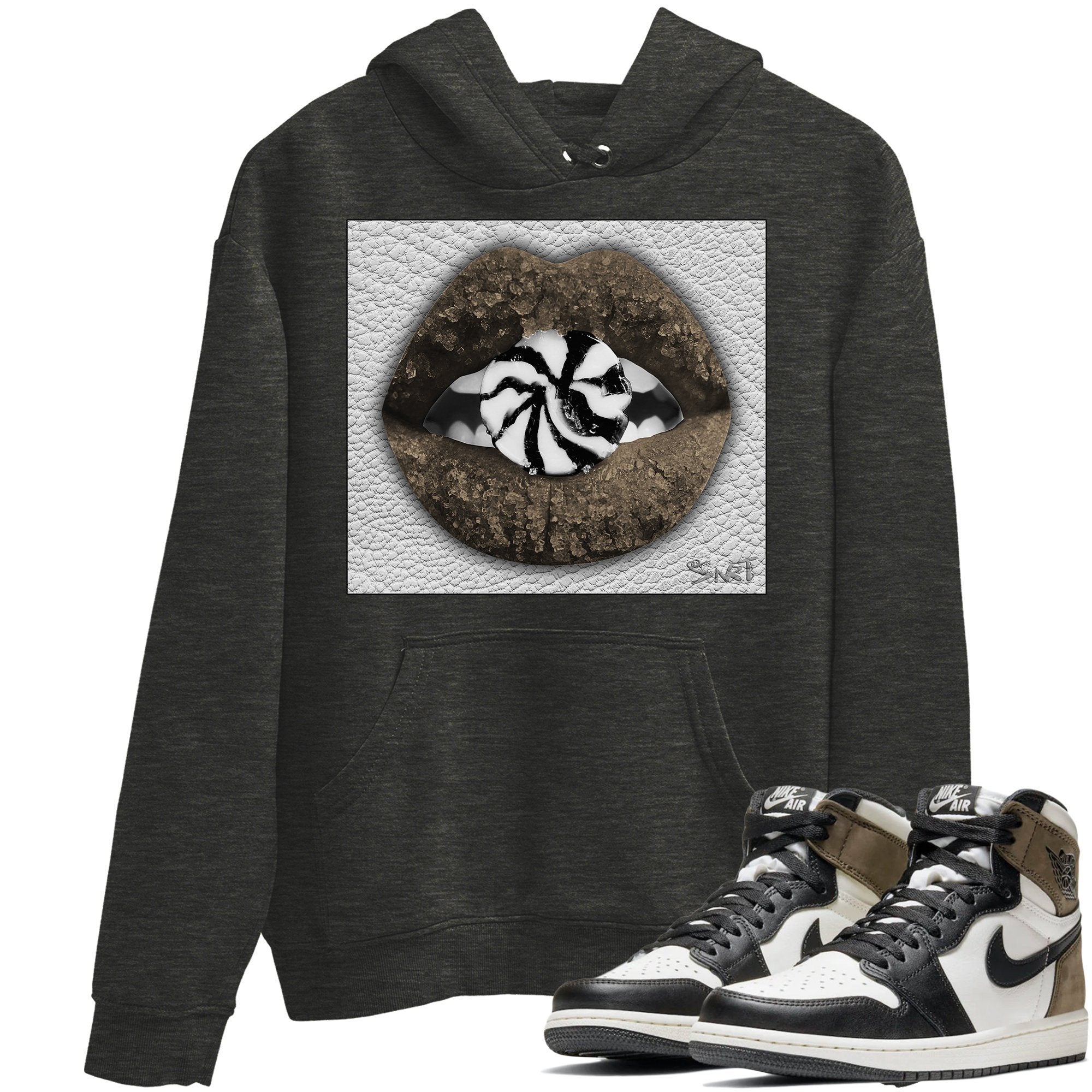 Lips Candy Unisex Tops - Air Jordan 1 Dark Mocha