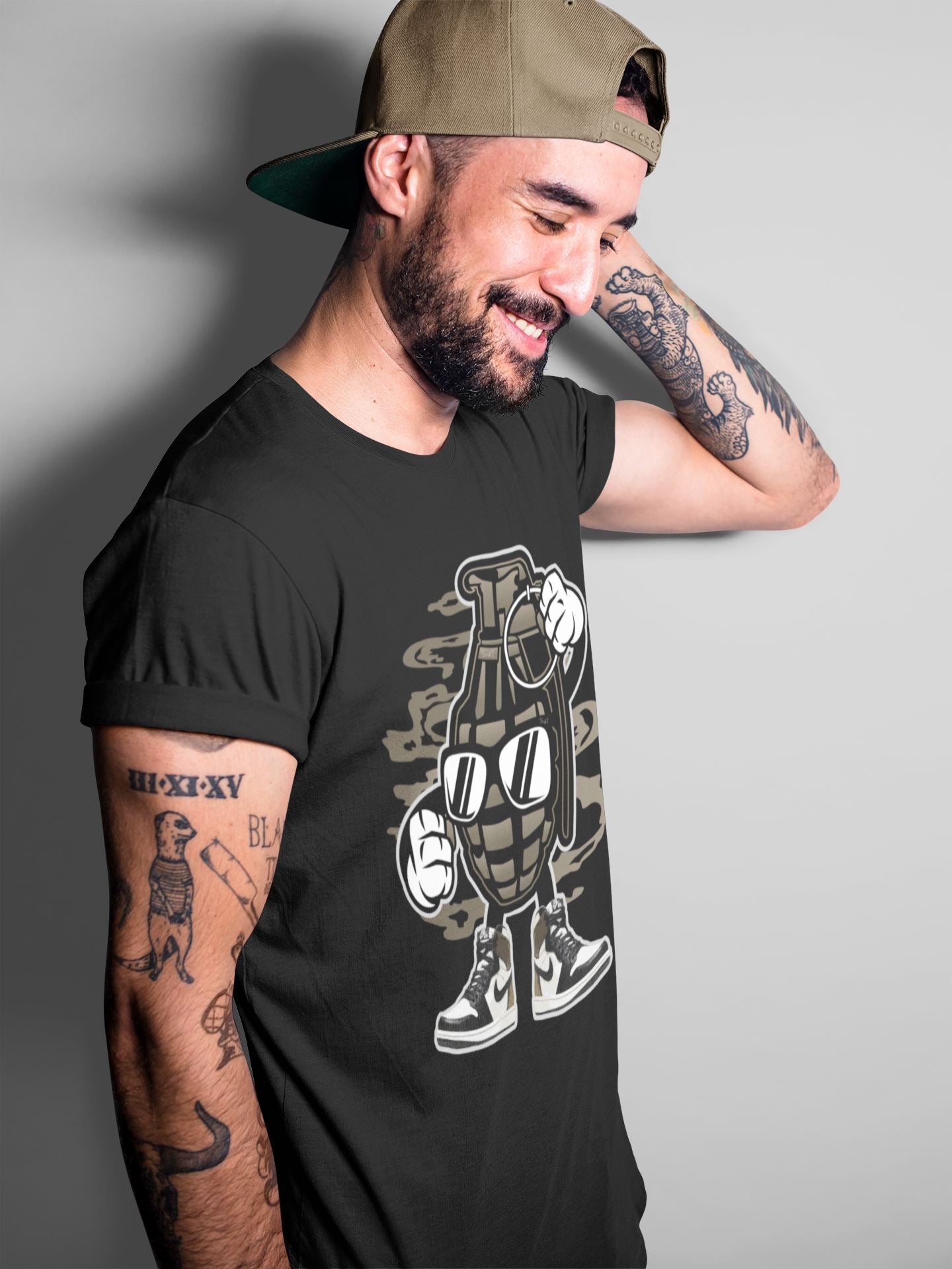 Grenade Unisex Tops - Air Jordan 1 Dark Mocha