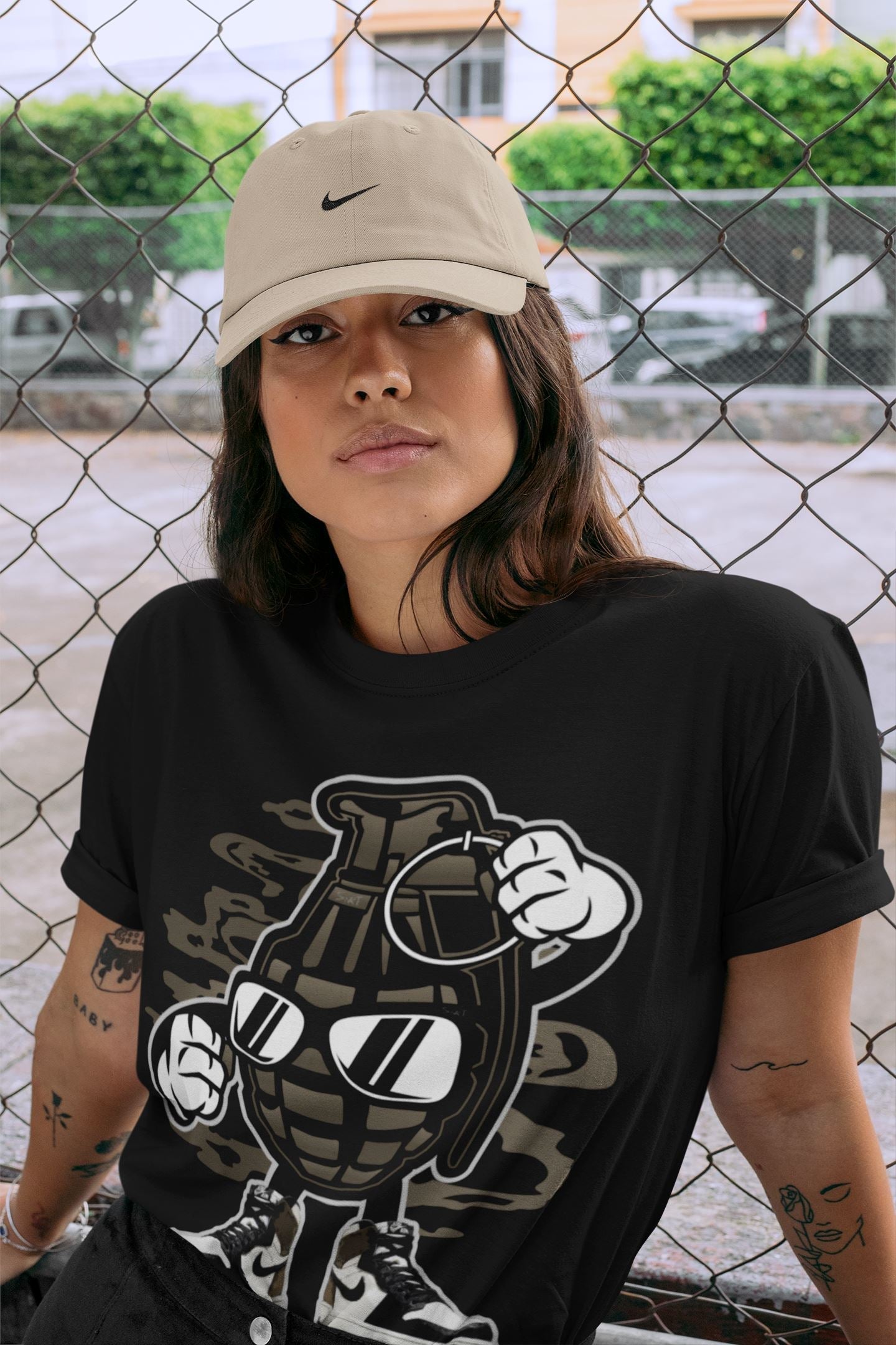 Grenade Unisex Tops - Air Jordan 1 Dark Mocha