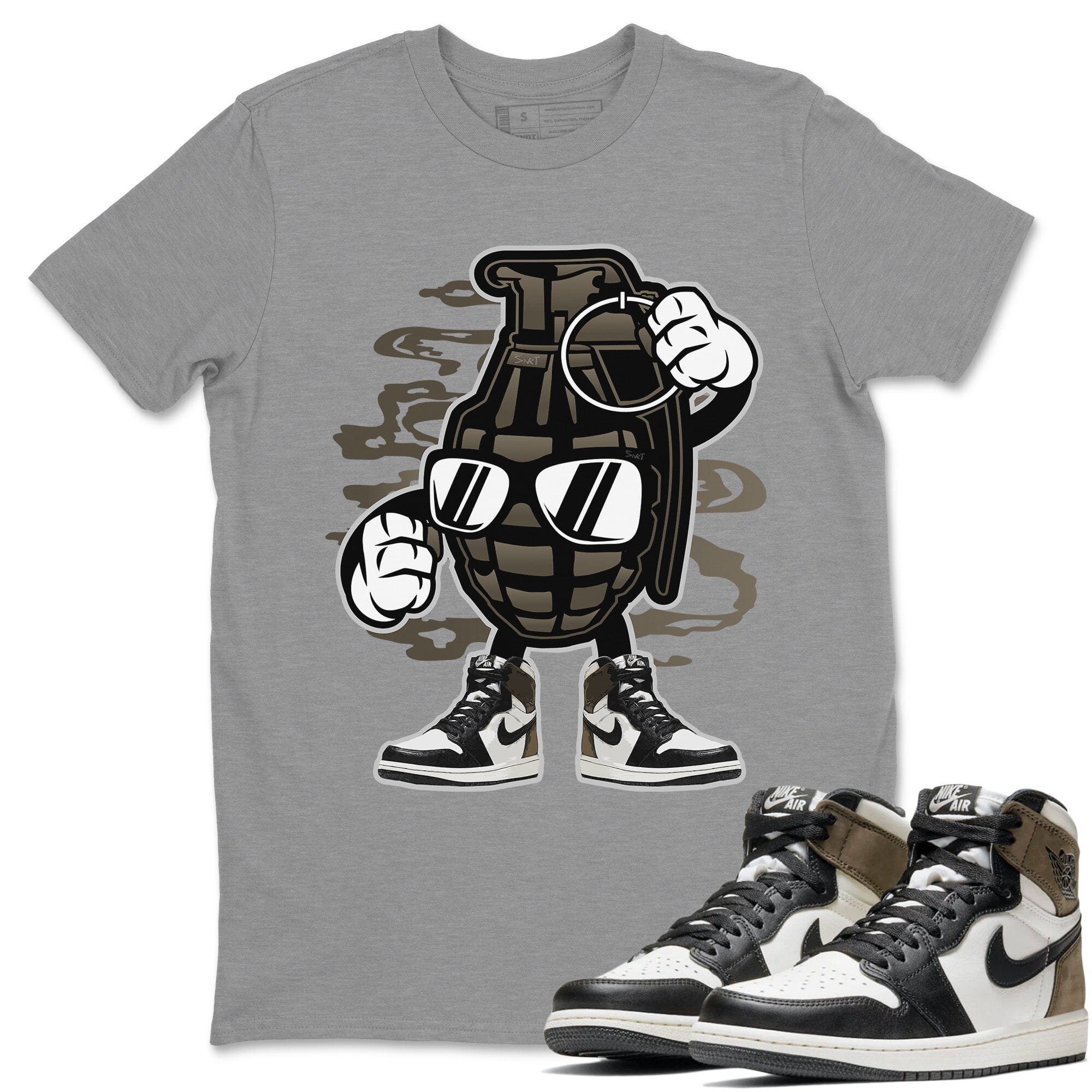 Grenade Unisex Tops - Air Jordan 1 Dark Mocha