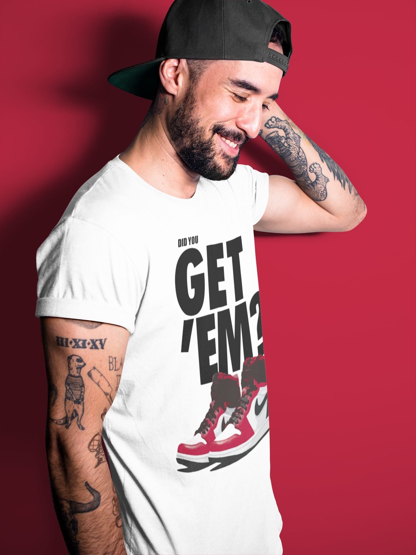 Did You Get 'Em Unisex Tops - Air Jordan 1 Satin Red