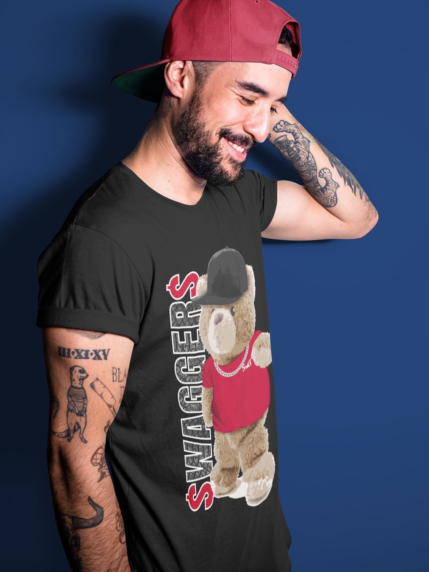 Bear Swaggers Unisex Tops - Air Jordan 1 Satin Red