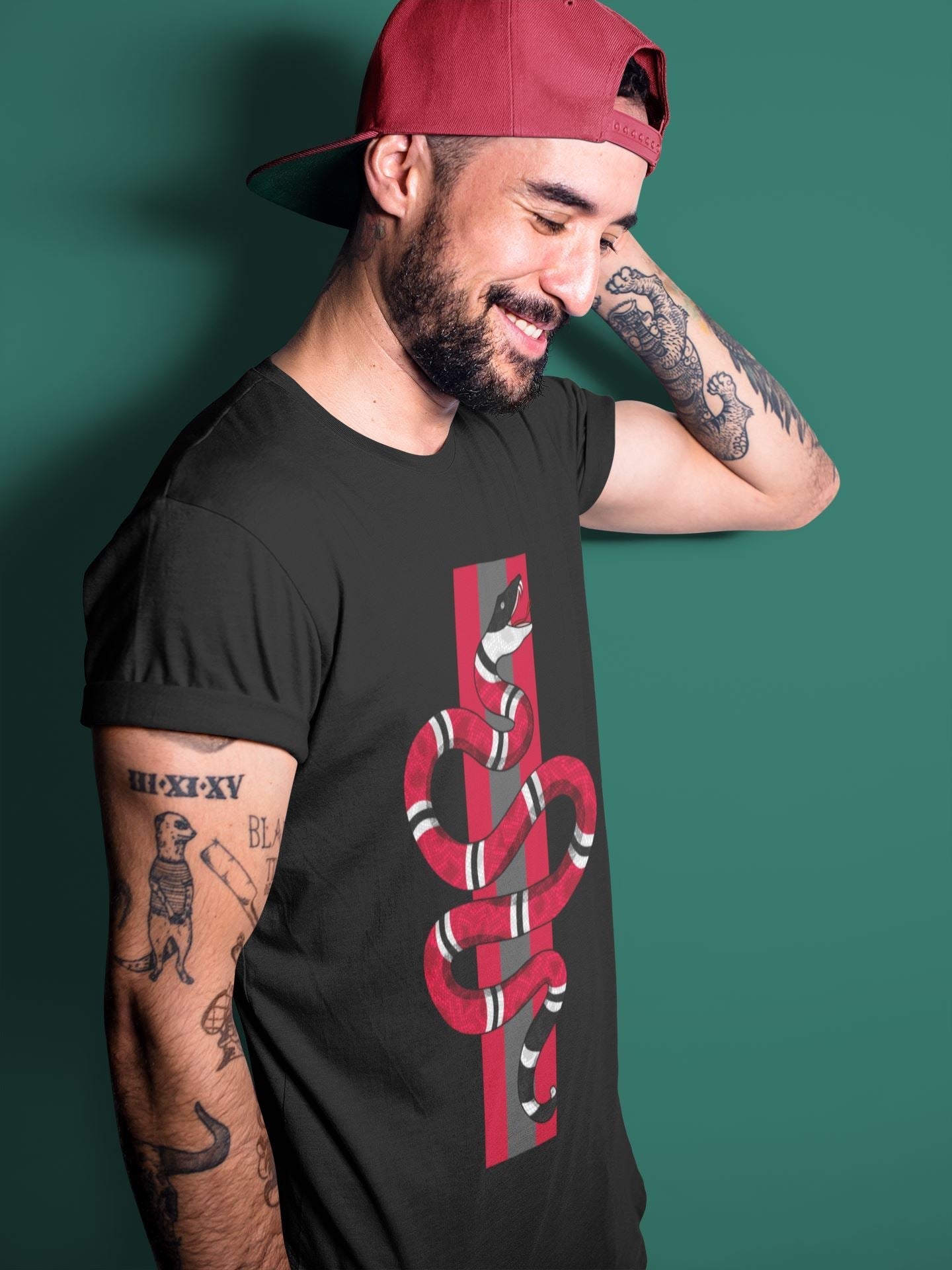 Snake Unisex Tops - Air Jordan 1 Satin Red