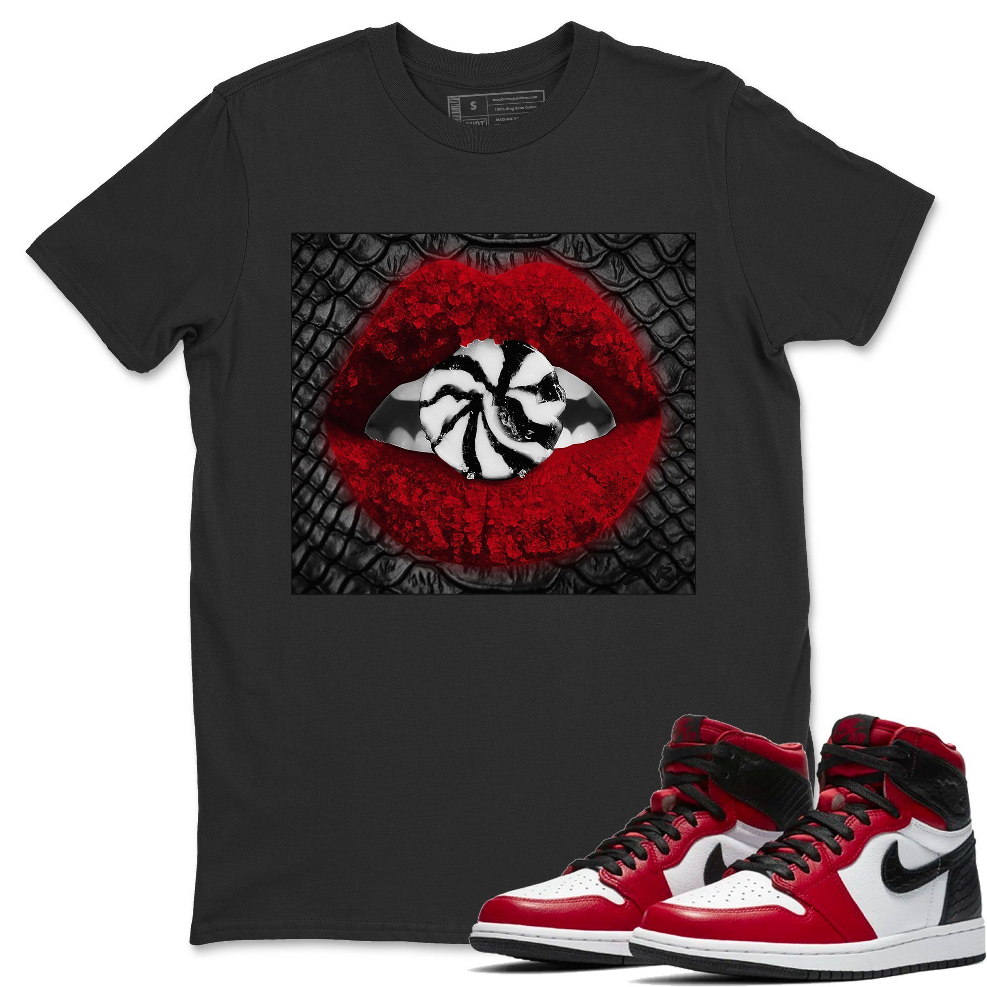 Lips Candy Unisex Tops - Air Jordan 1 Satin Red