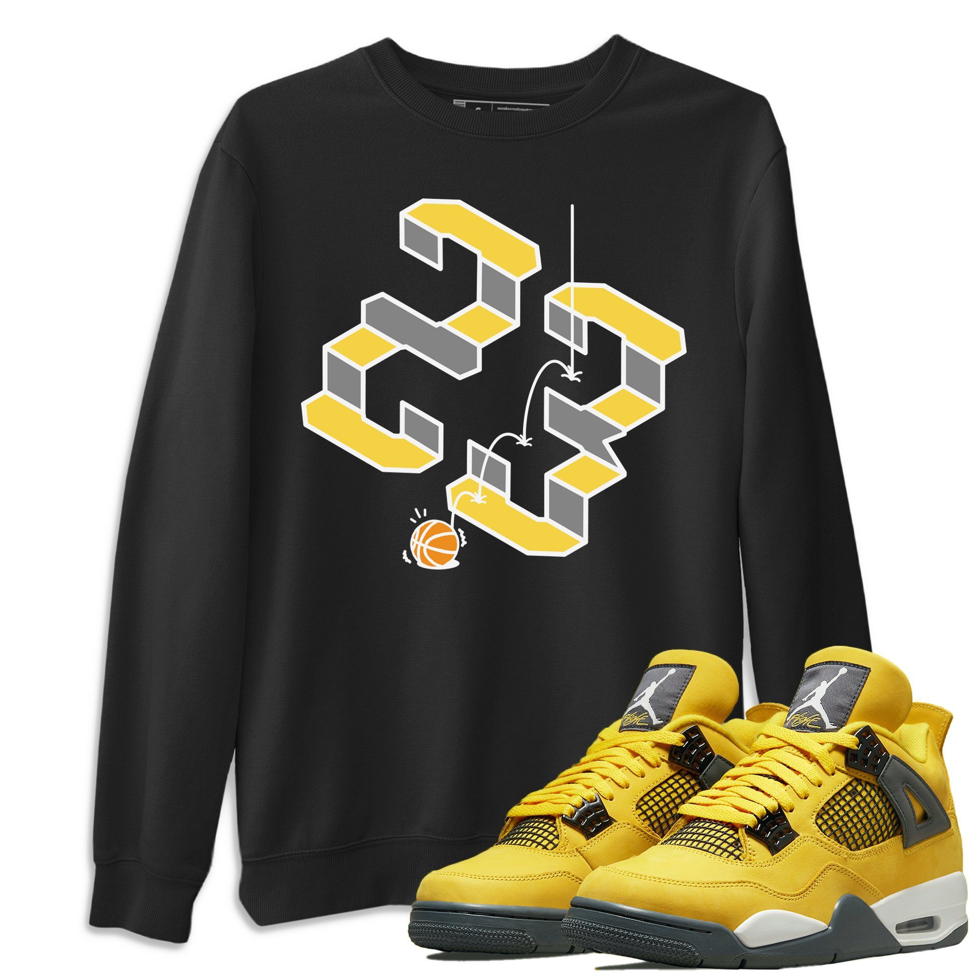Steps Unisex Tops - Air Jordan 4 Lightning