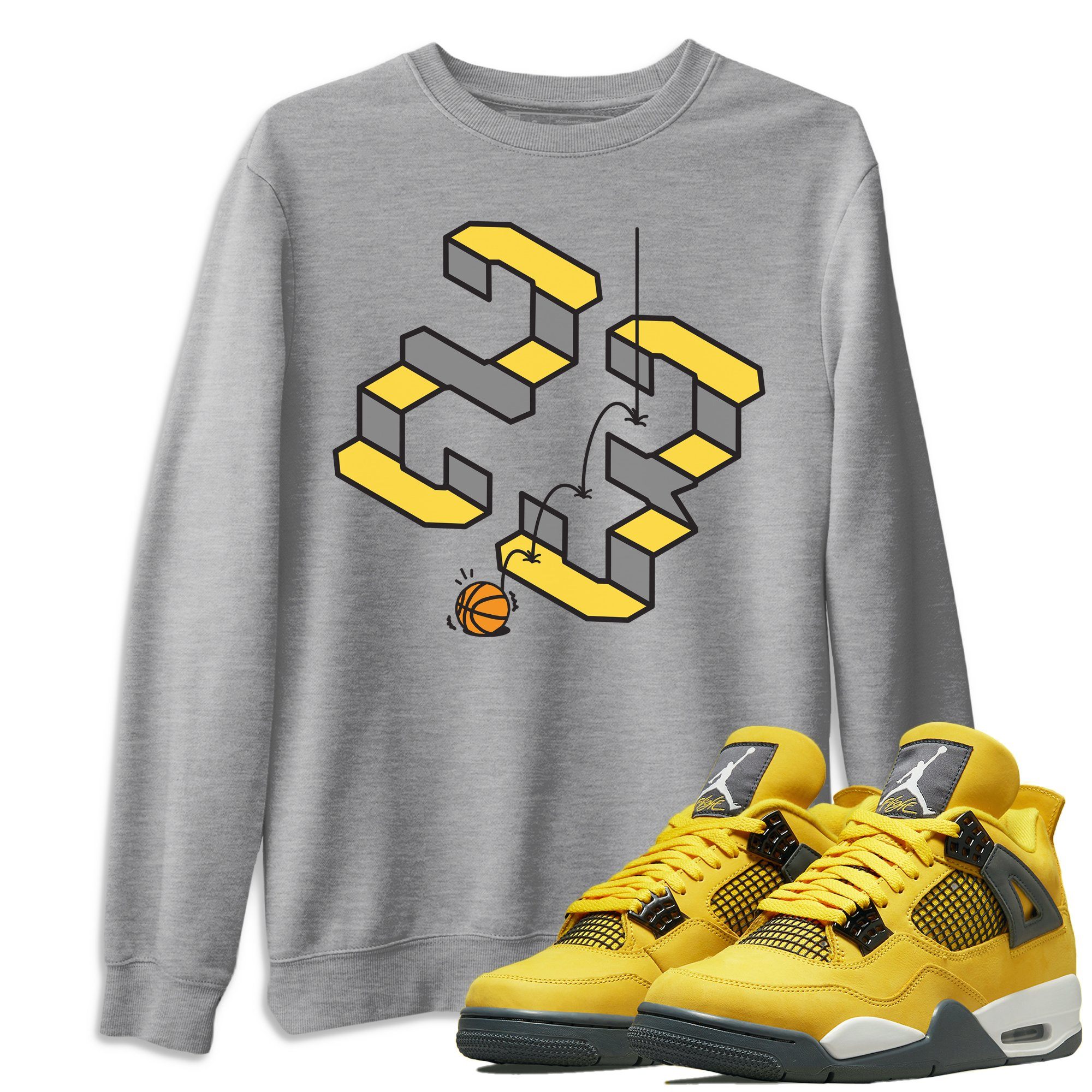 Steps Unisex Tops - Air Jordan 4 Lightning