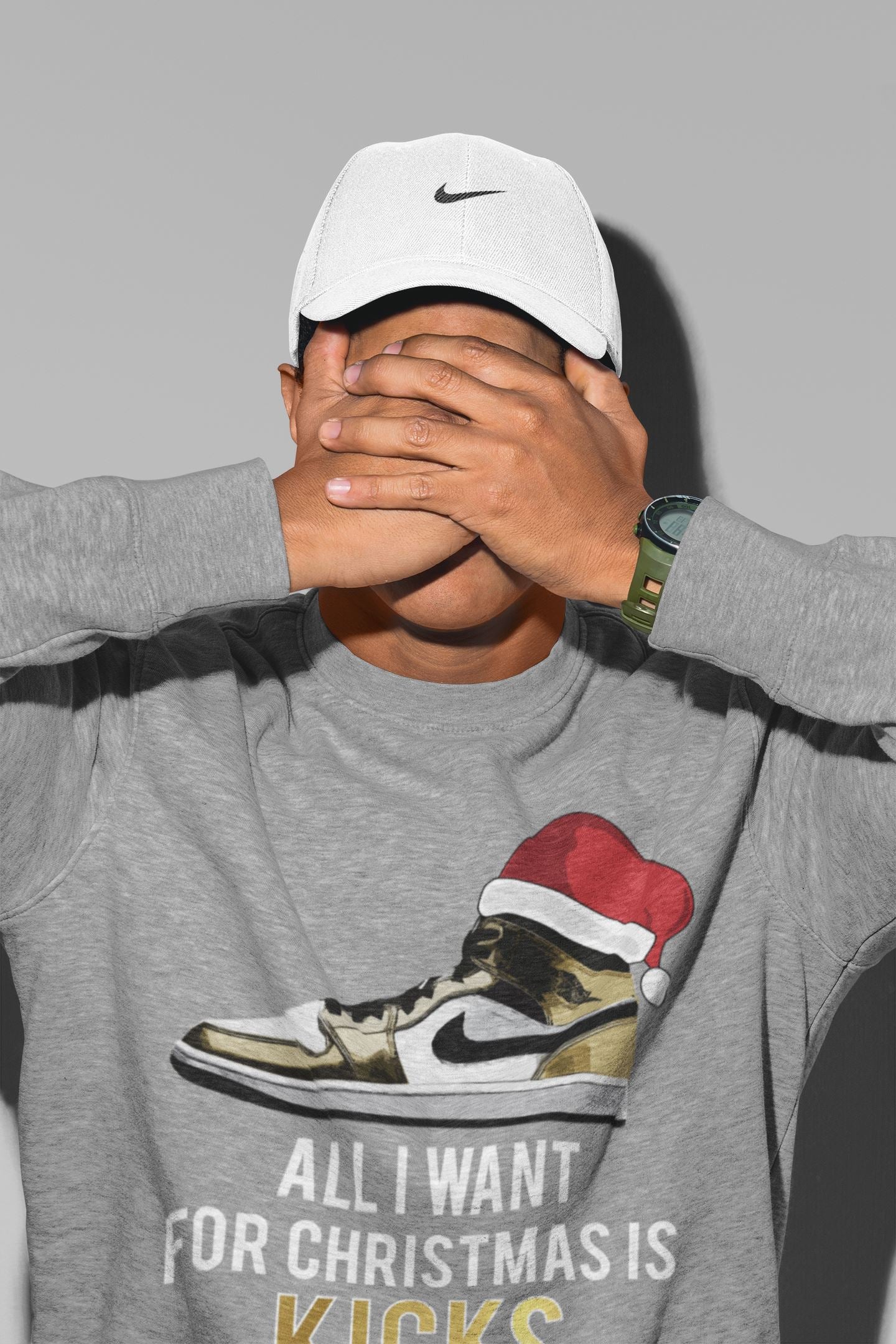 All I Want For Christmas Is Kicks Unisex Tops - Air Jordan 1 Metallic Gold