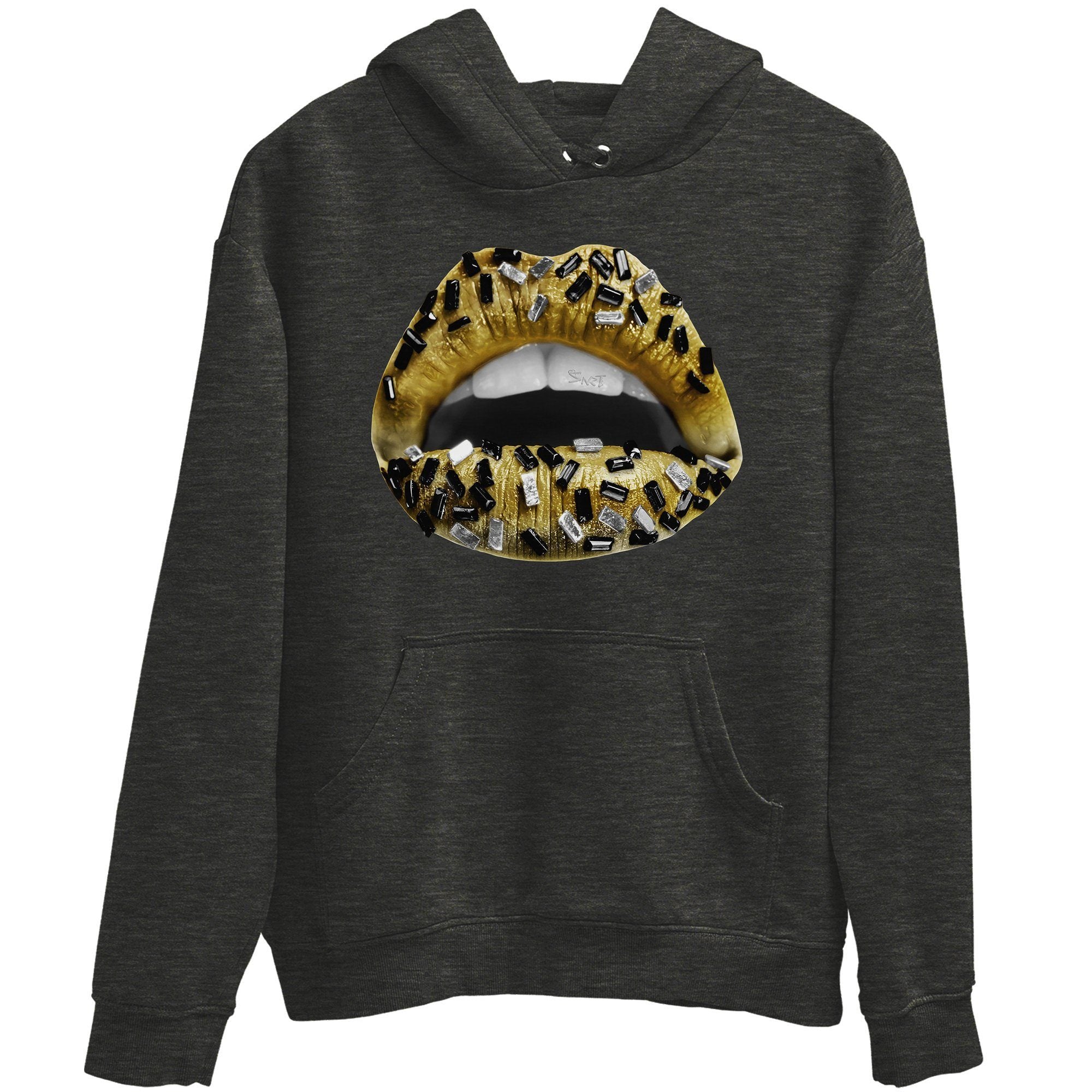 Lips Jewel Unisex Tops - Air Jordan 1 Metallic Gold