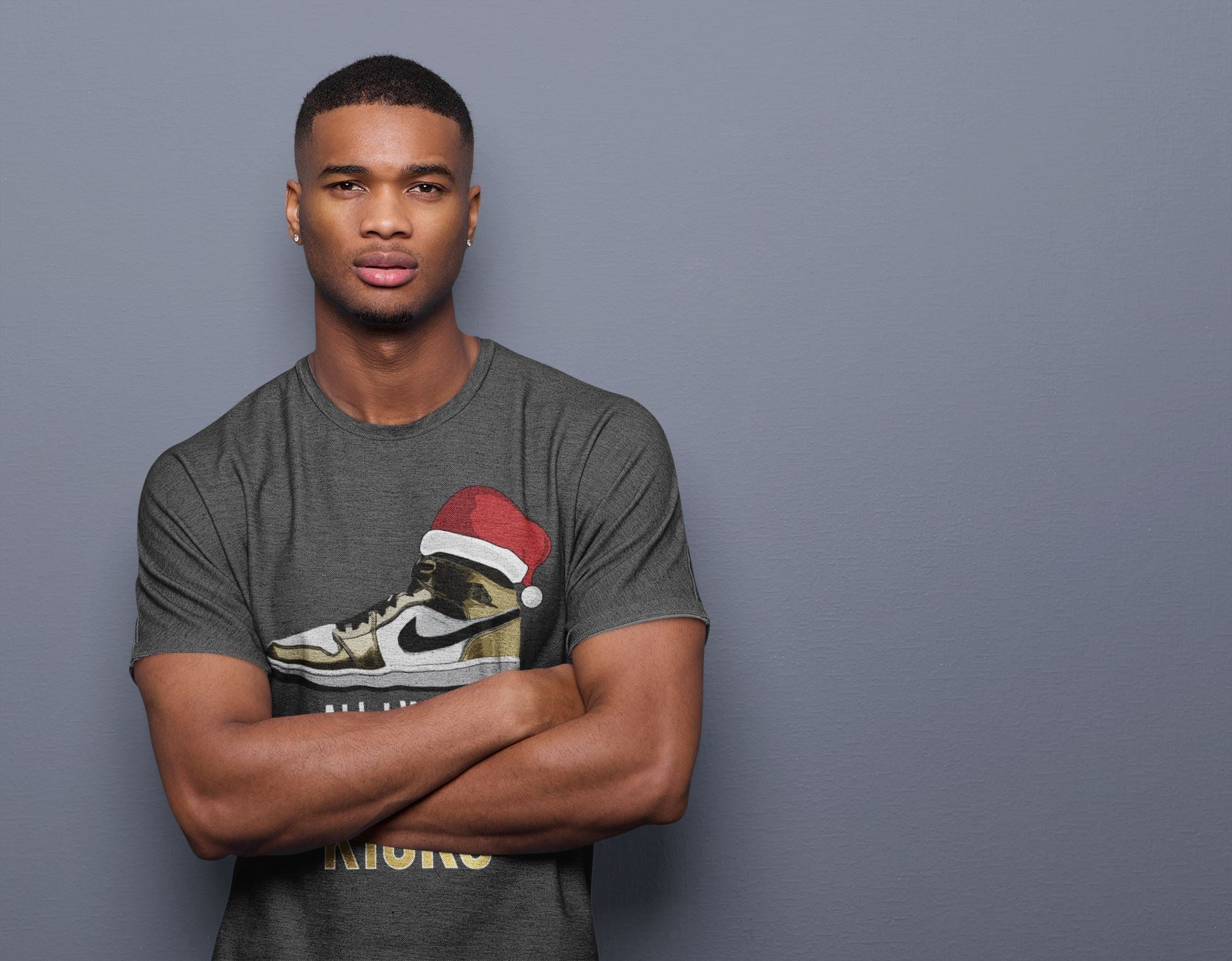 All I Want For Christmas Is Kicks Unisex Tops - Air Jordan 1 Metallic Gold