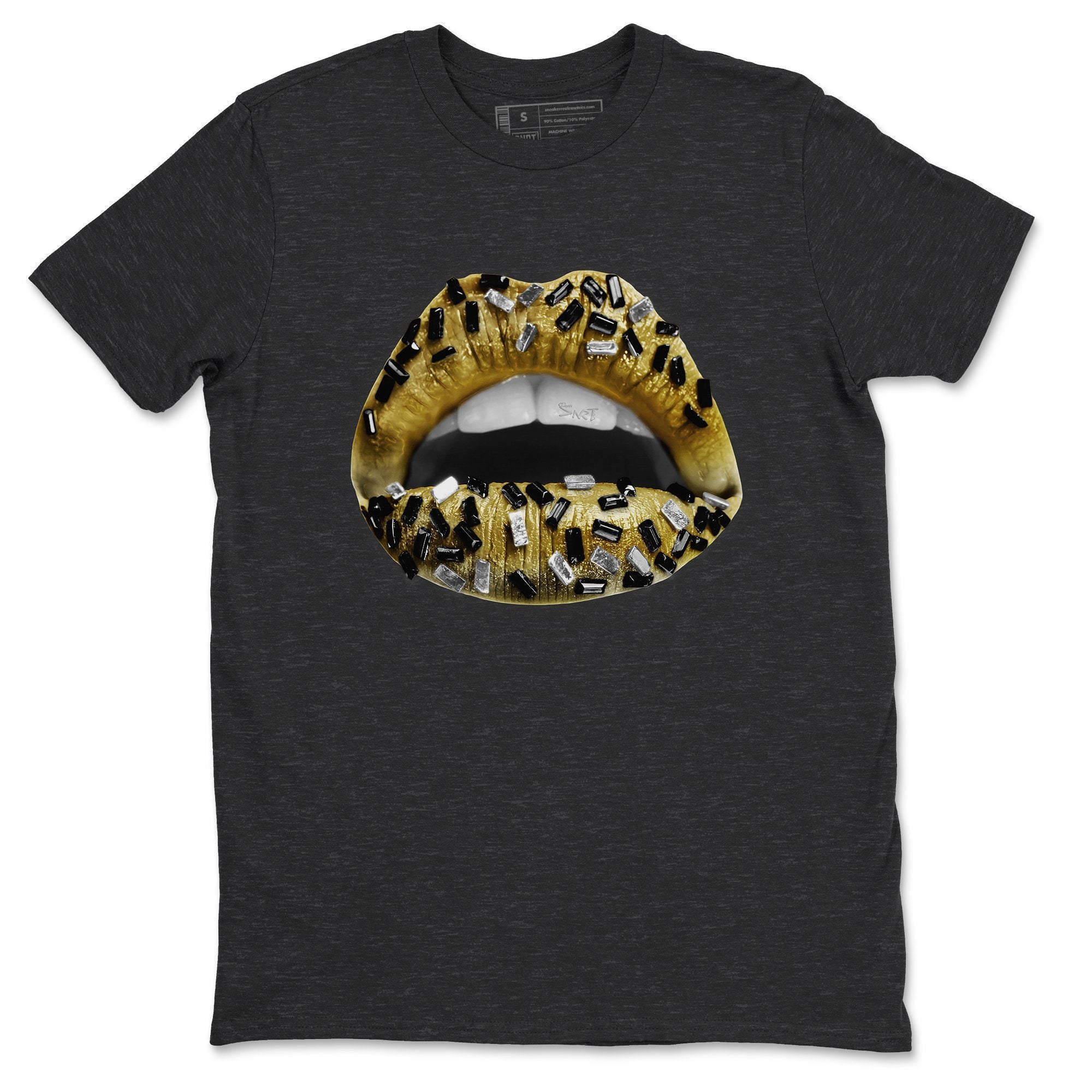 Lips Jewel Unisex Tops - Air Jordan 1 Metallic Gold
