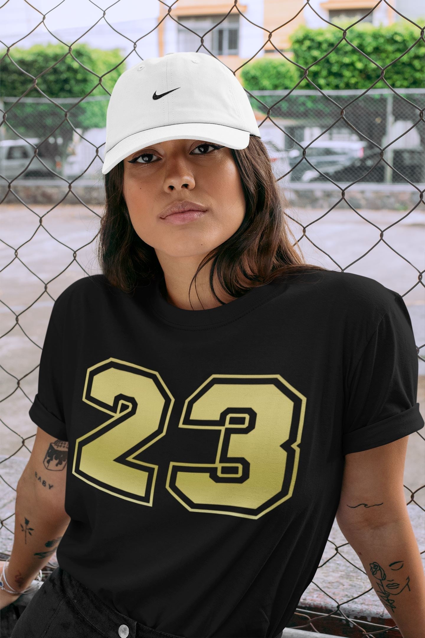 Number 23 Unisex Tops - Air Jordan 1 Metallic Gold