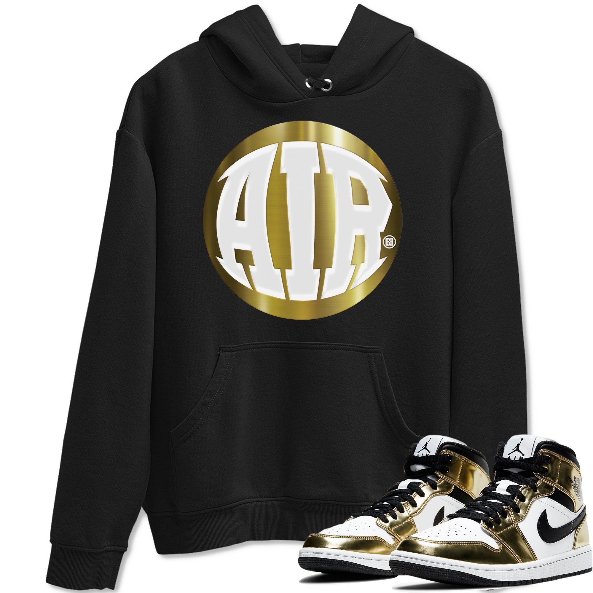 AIR Unisex Tops - Air Jordan 1 Metallic Gold