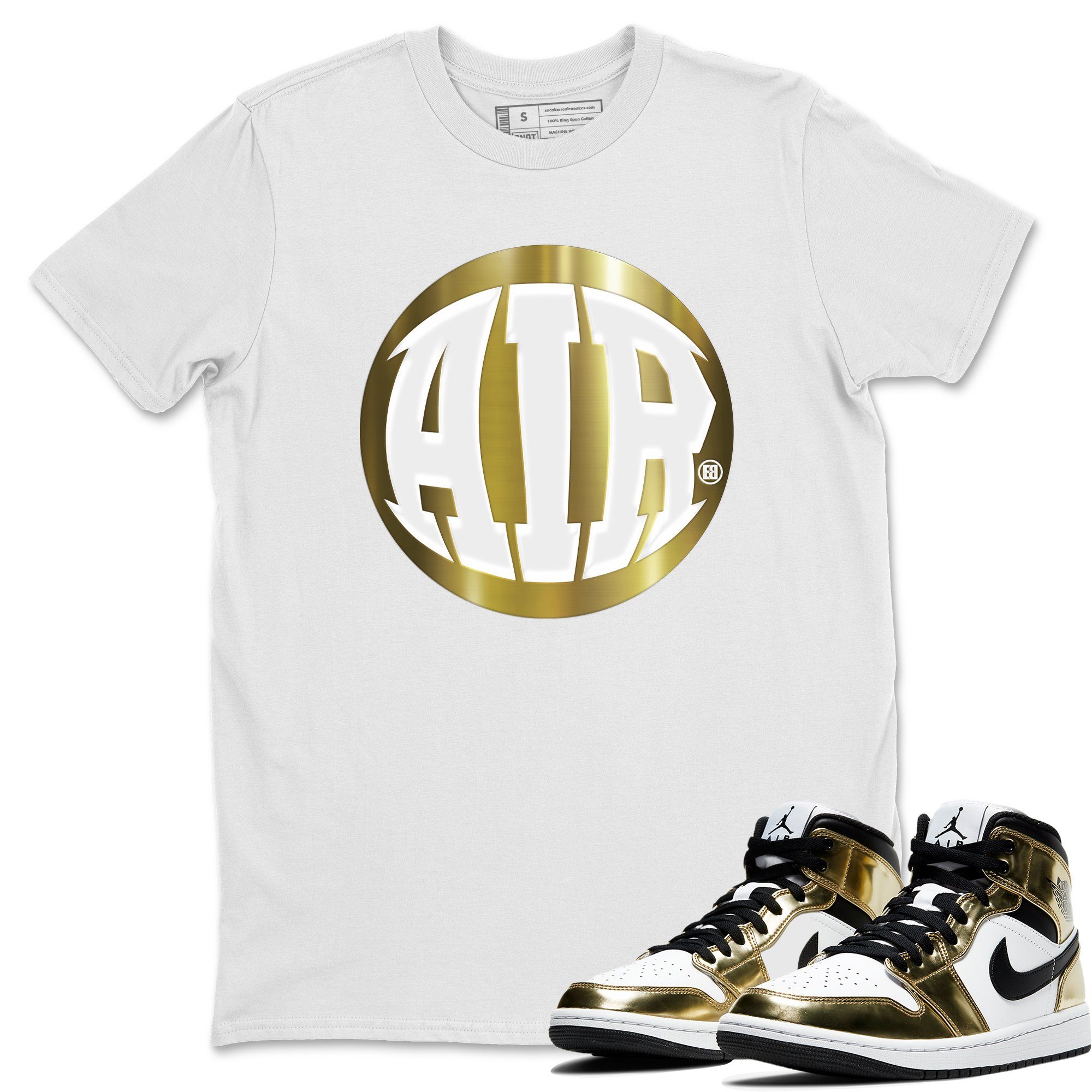 AIR Unisex Adult Tops - Air Jordan 1 Metallic Gold