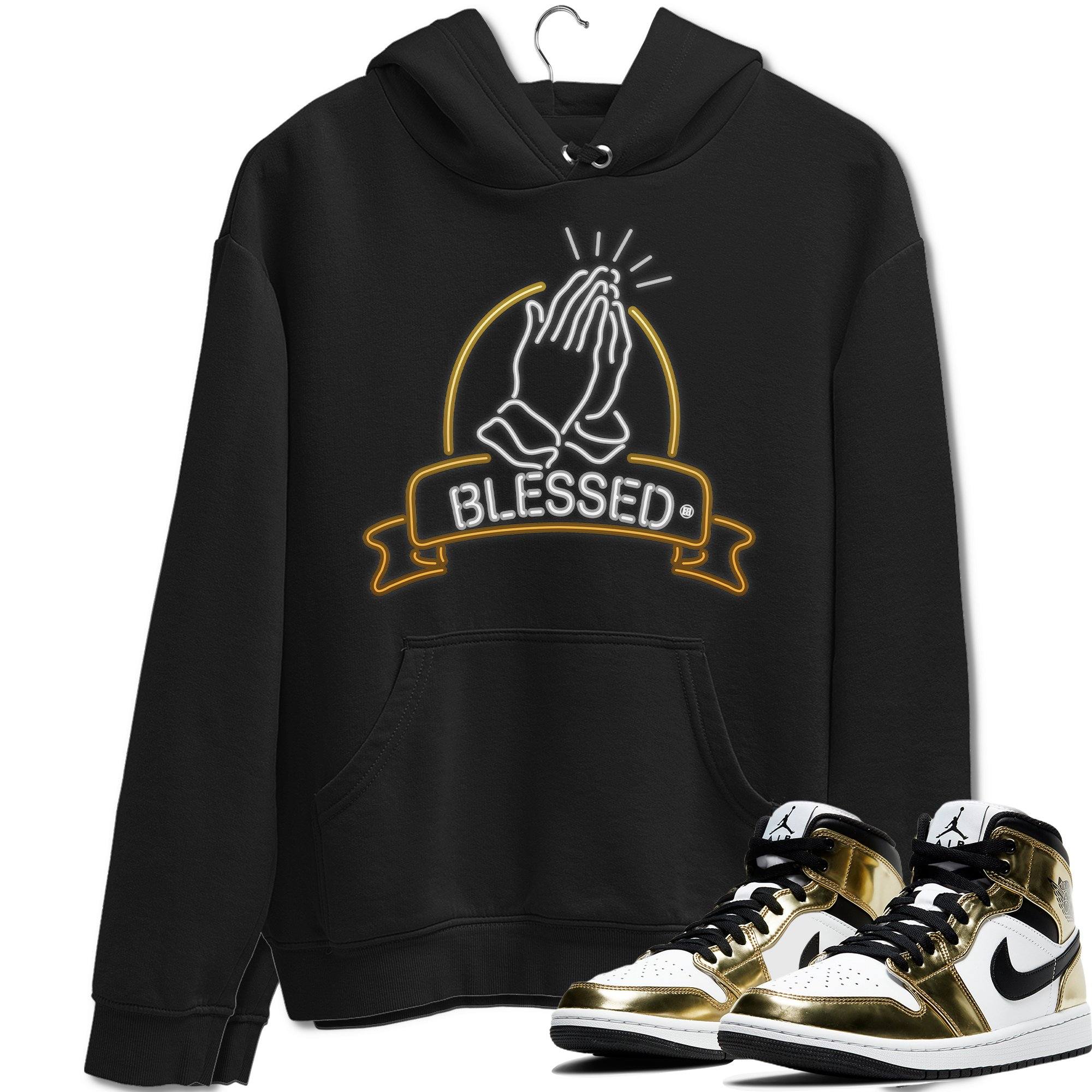 Blessed Unisex Tops - Air Jordan 1 Metallic Gold