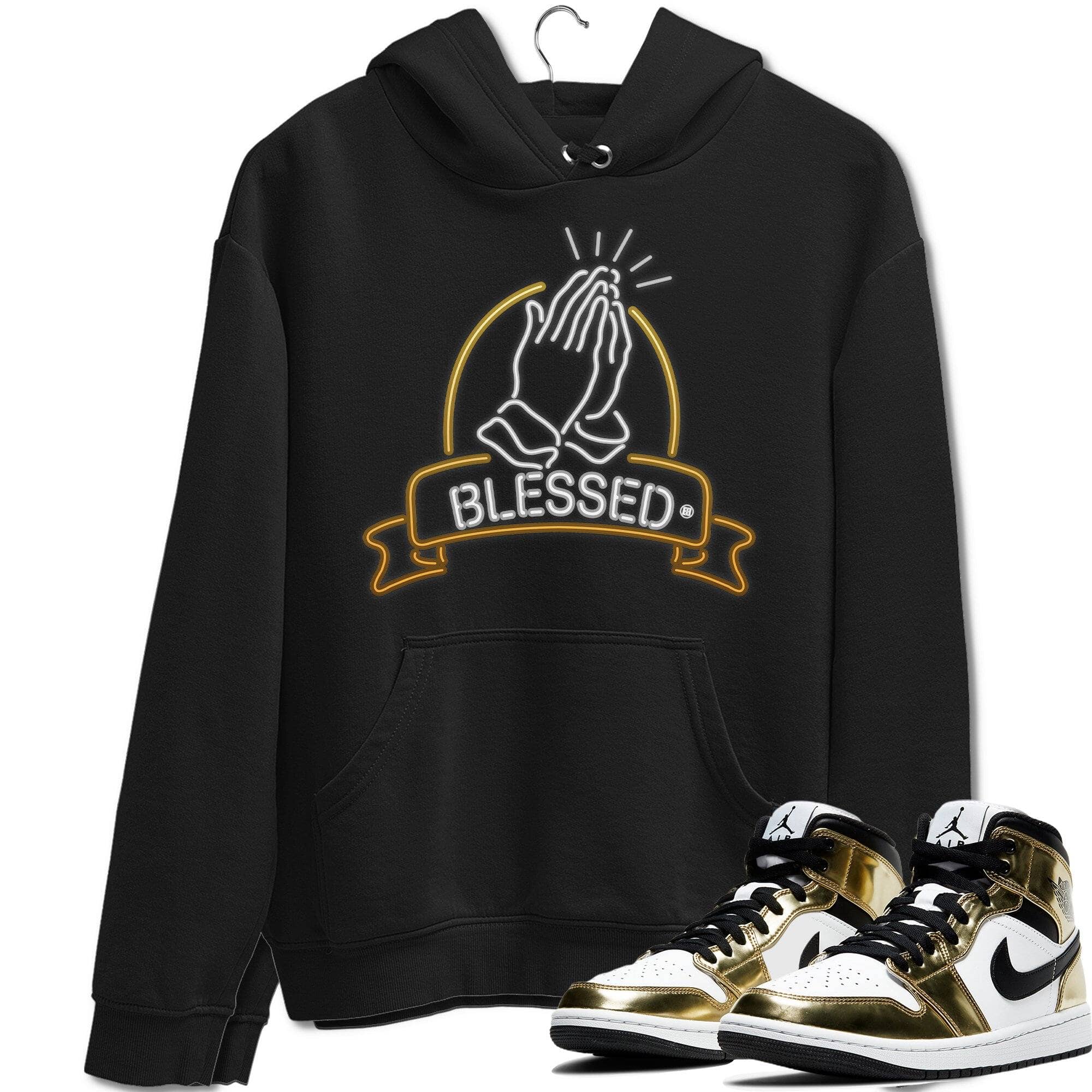 Blessed Unisex Tops - Air Jordan 1 Metallic Gold