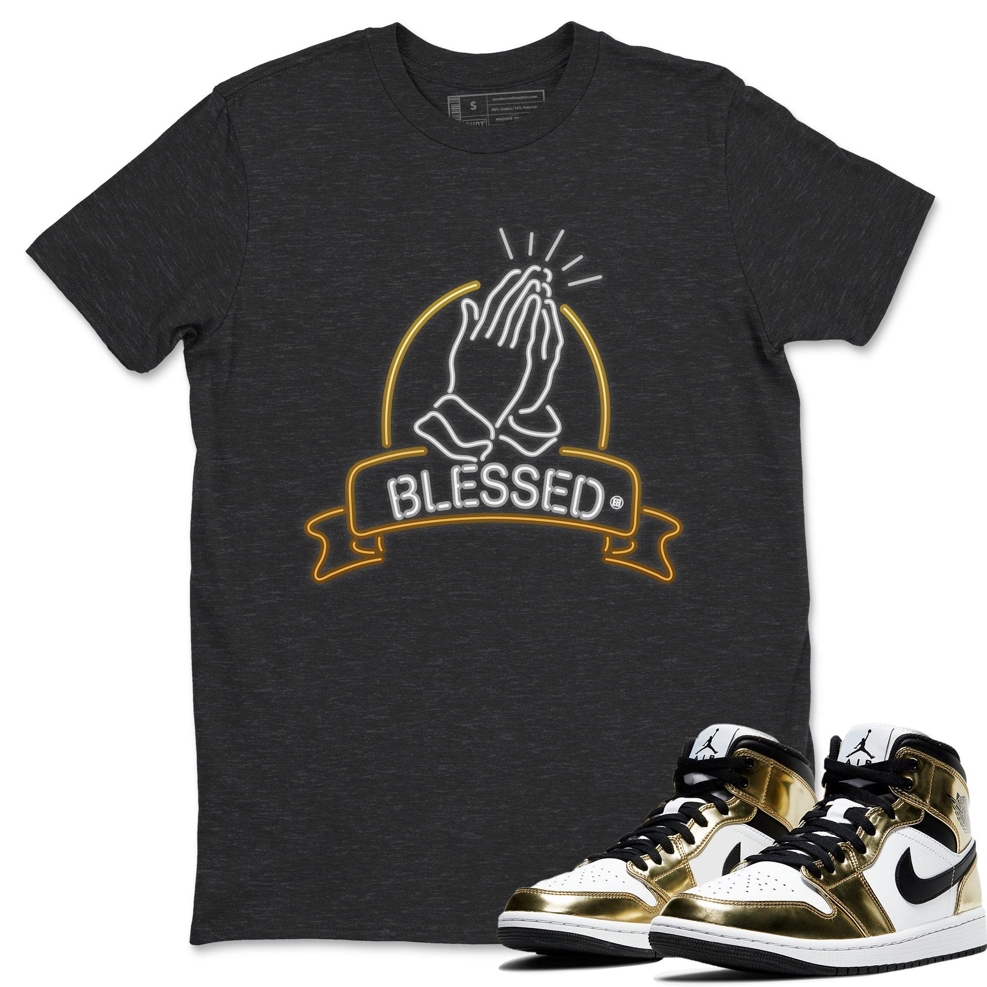 Blessed Unisex Tops - Air Jordan 1 Metallic Gold