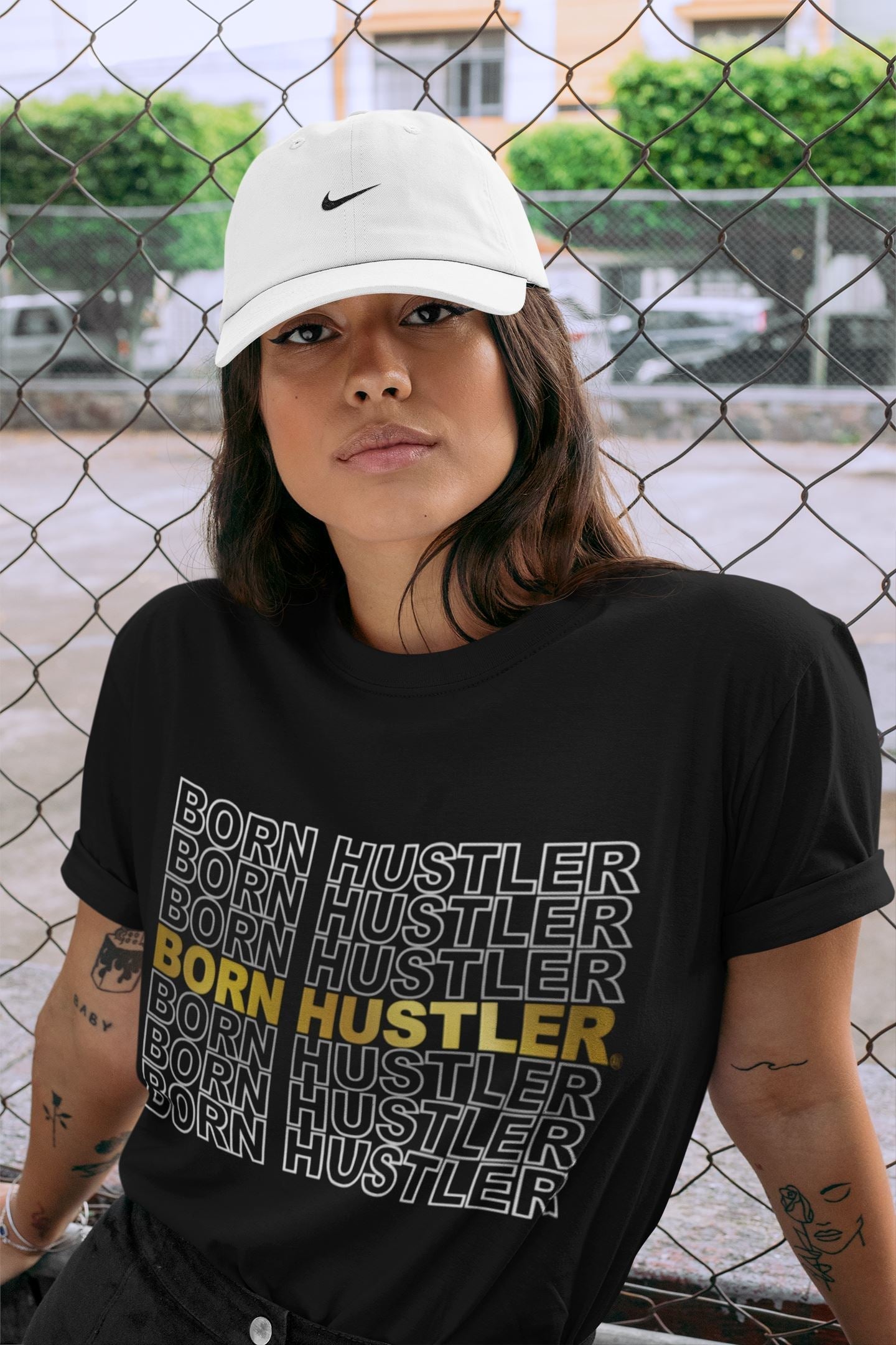 Born Hustler Unisex Tops - Air Jordan 1 Metallic Gold
