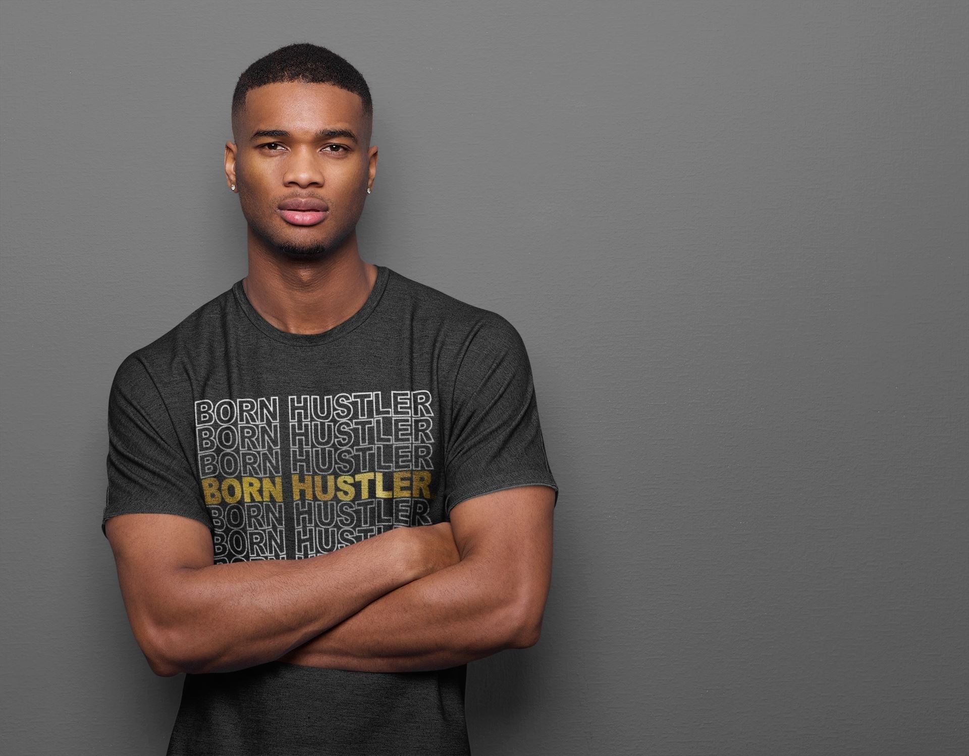 Born Hustler Unisex Tops - Air Jordan 1 Metallic Gold