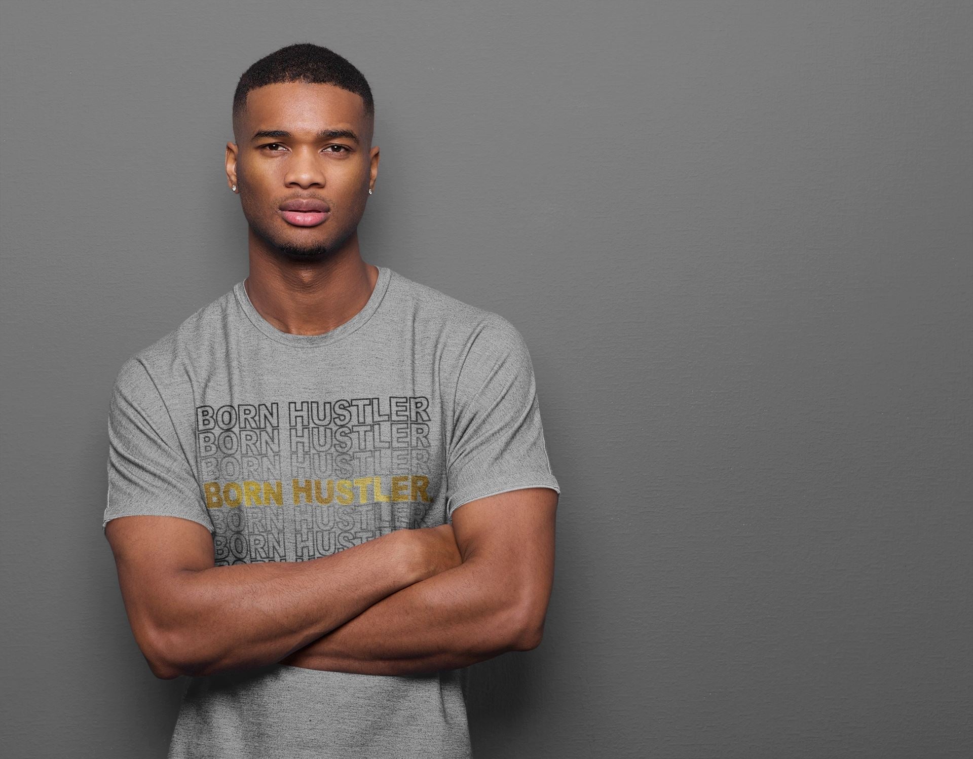 Born Hustler Unisex Tops - Air Jordan 1 Metallic Gold